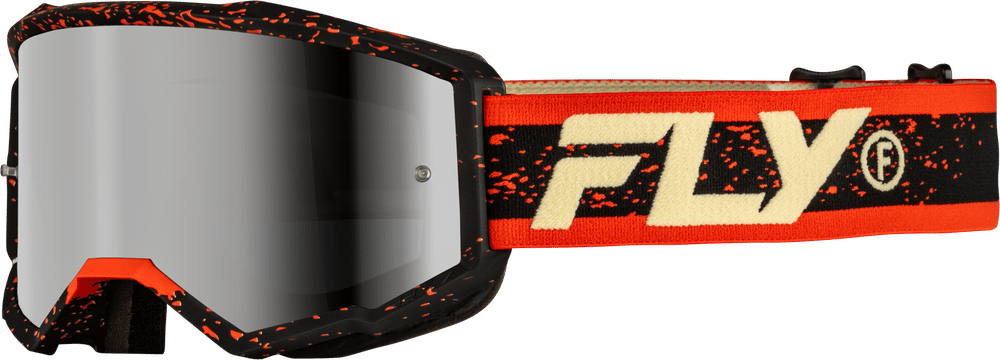ZONE GOGGLE BLACK/RED/CREAM W/ SILVER MIRROR/SMOKE LENS