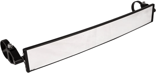 17" WIDE PANORAMIC REARVIEW MIRROR BLACK W/ 0.5" ARMS
