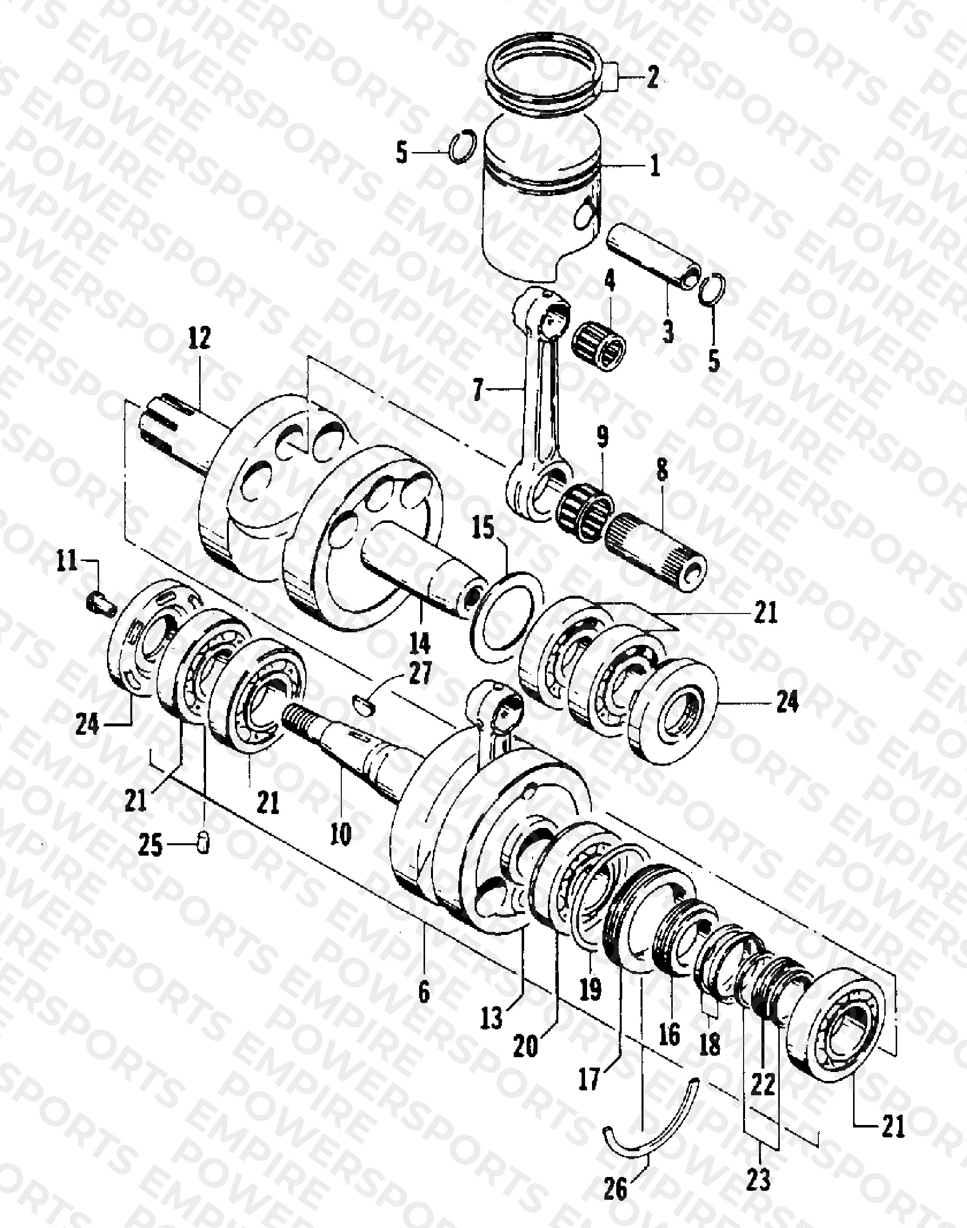 PISTON AND CRANKSHAFT