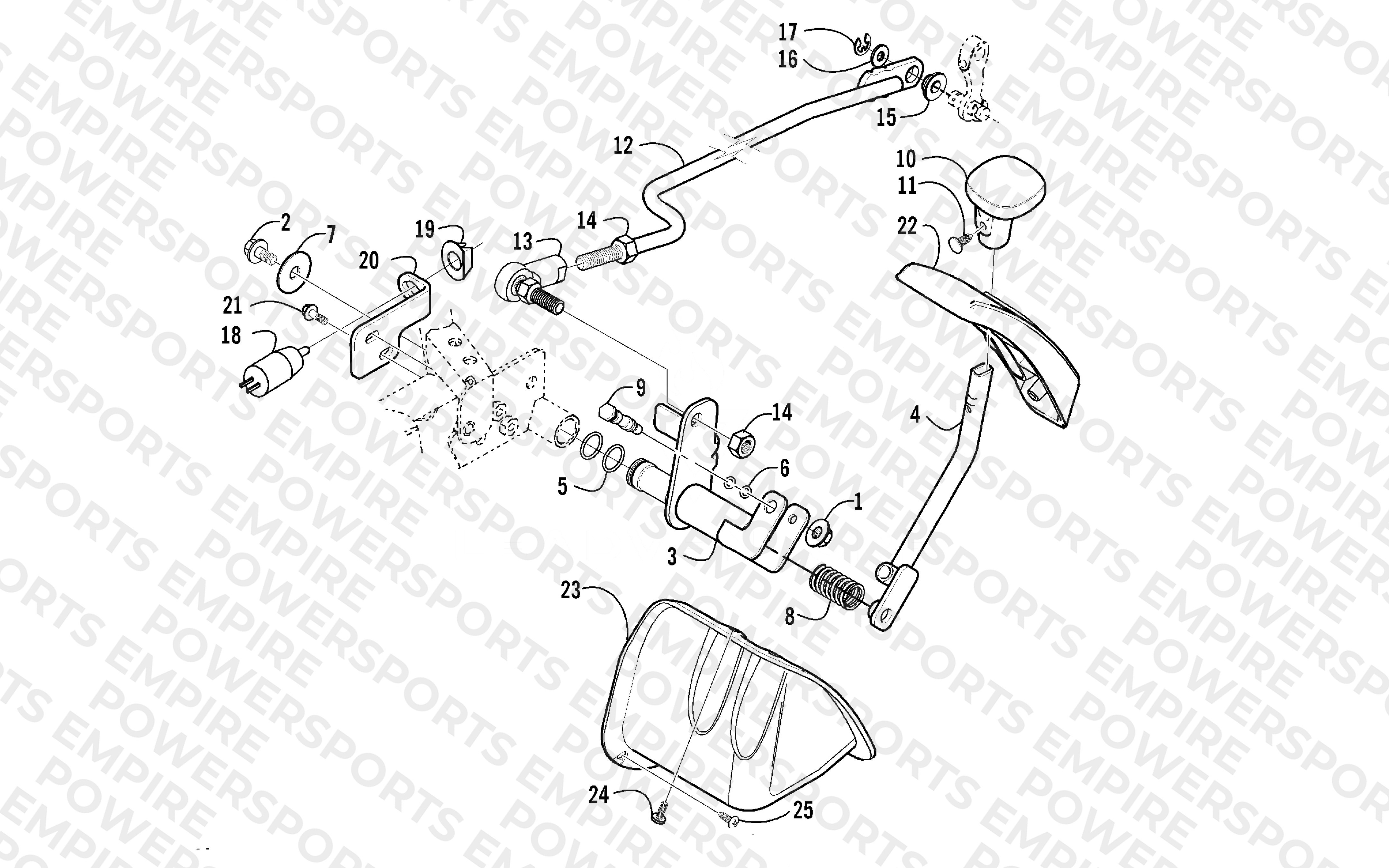 REVERSE SHIFT LEVER ASSEMBLY
