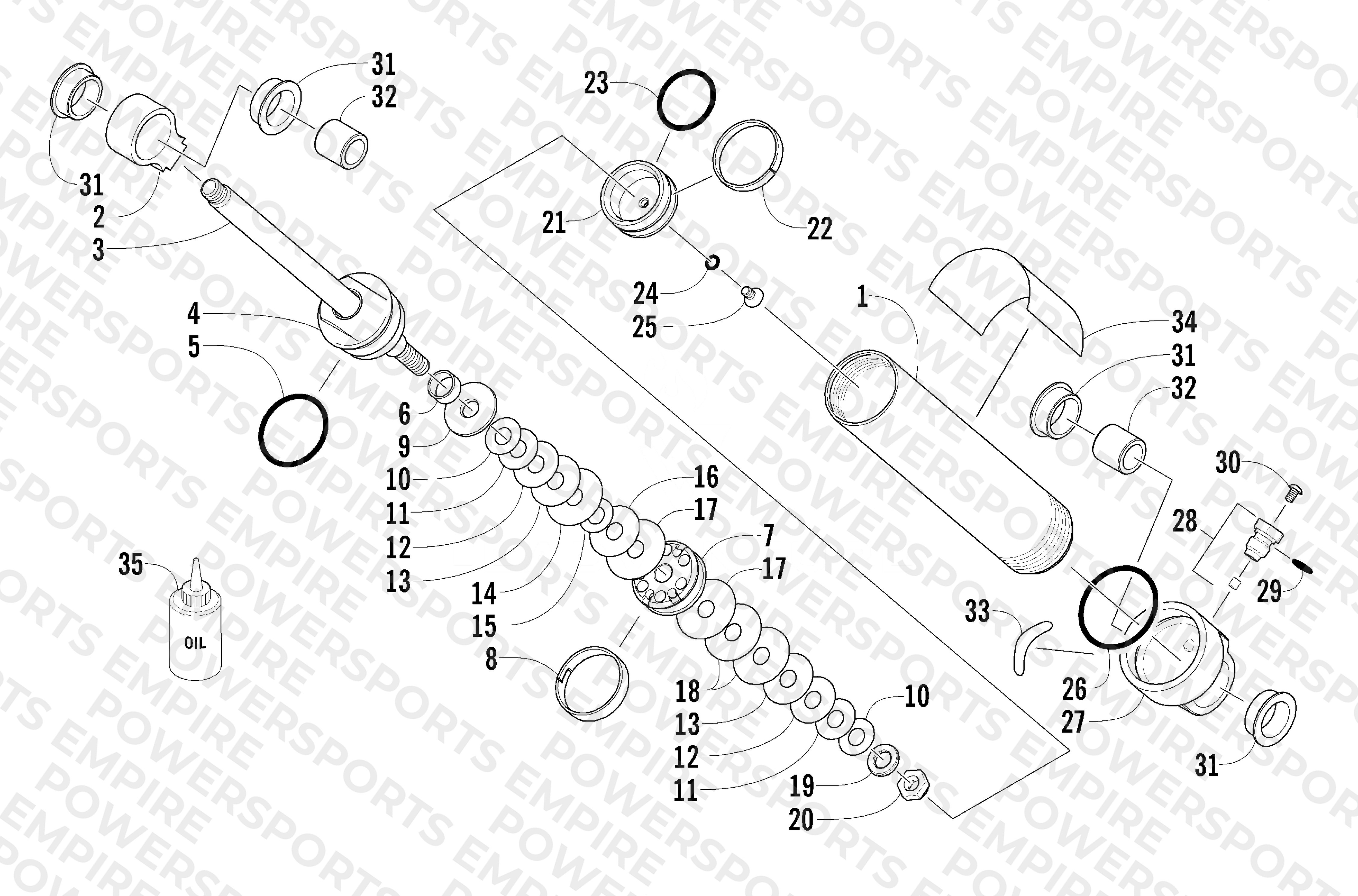 REAR SUSPENSION REAR ARM SHOCK ABSORBER