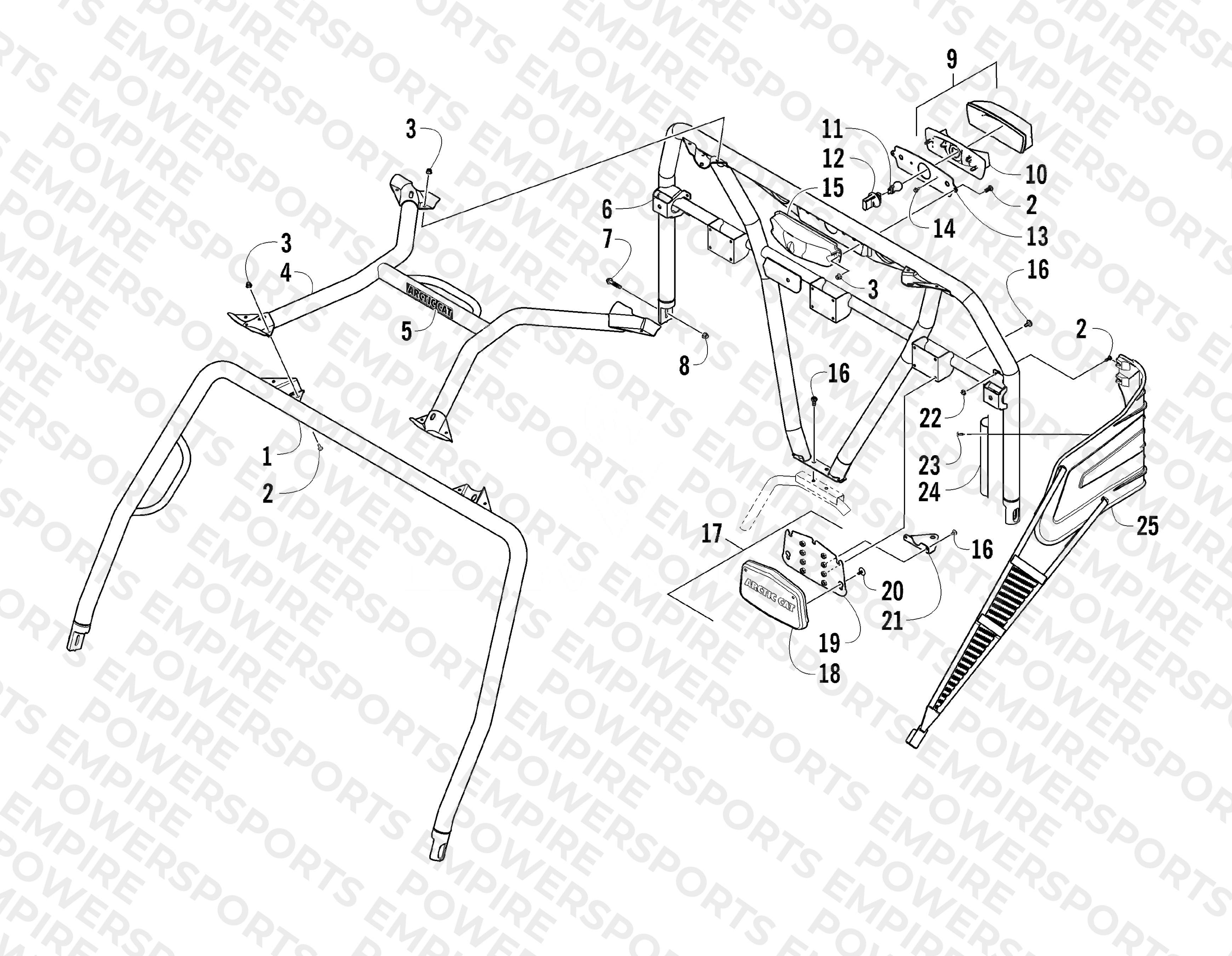 ROPS AND TAILLIGHT ASSEMBLY
