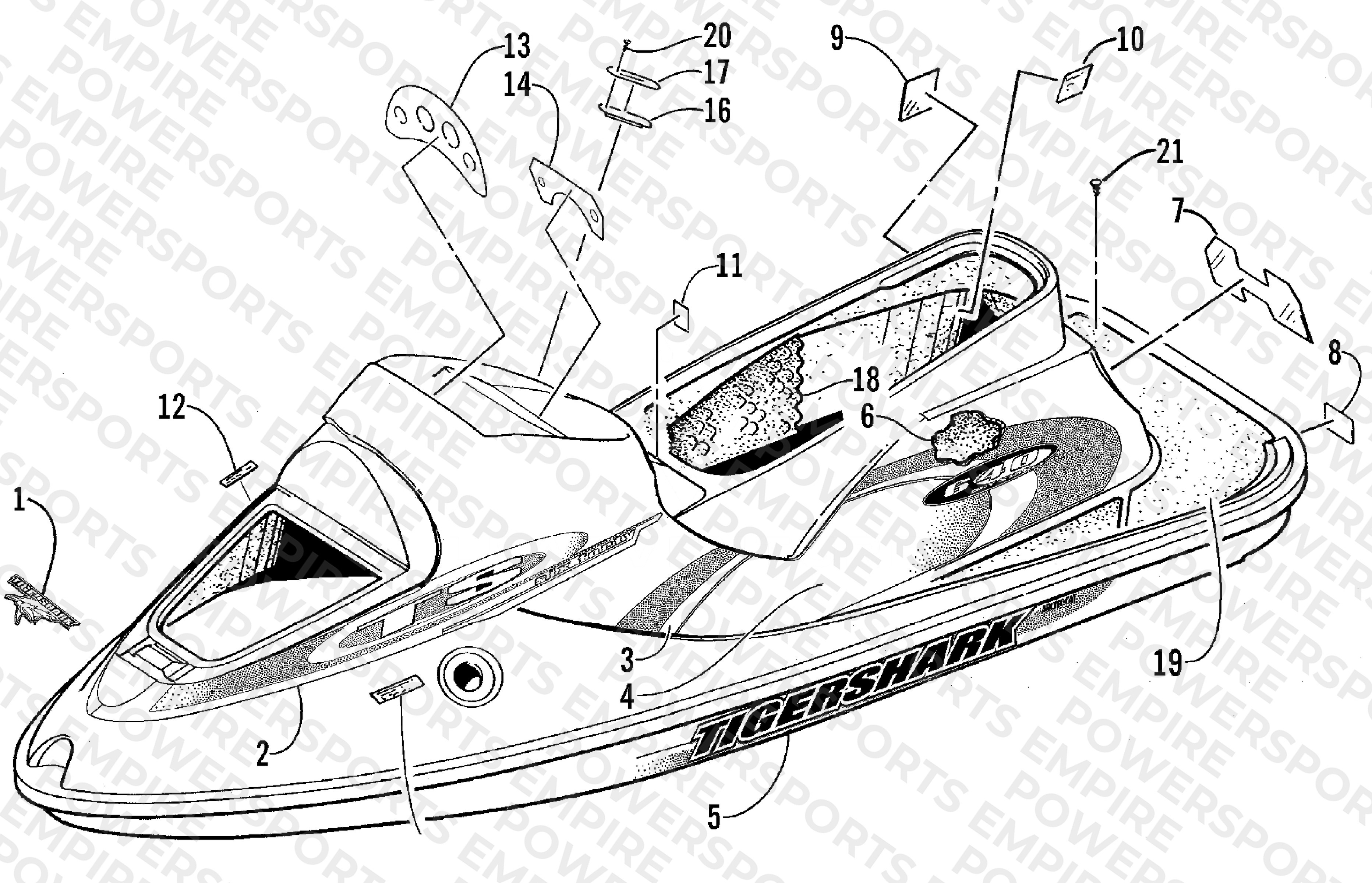 DECAL AND FOOTPAD ASSEMBLY