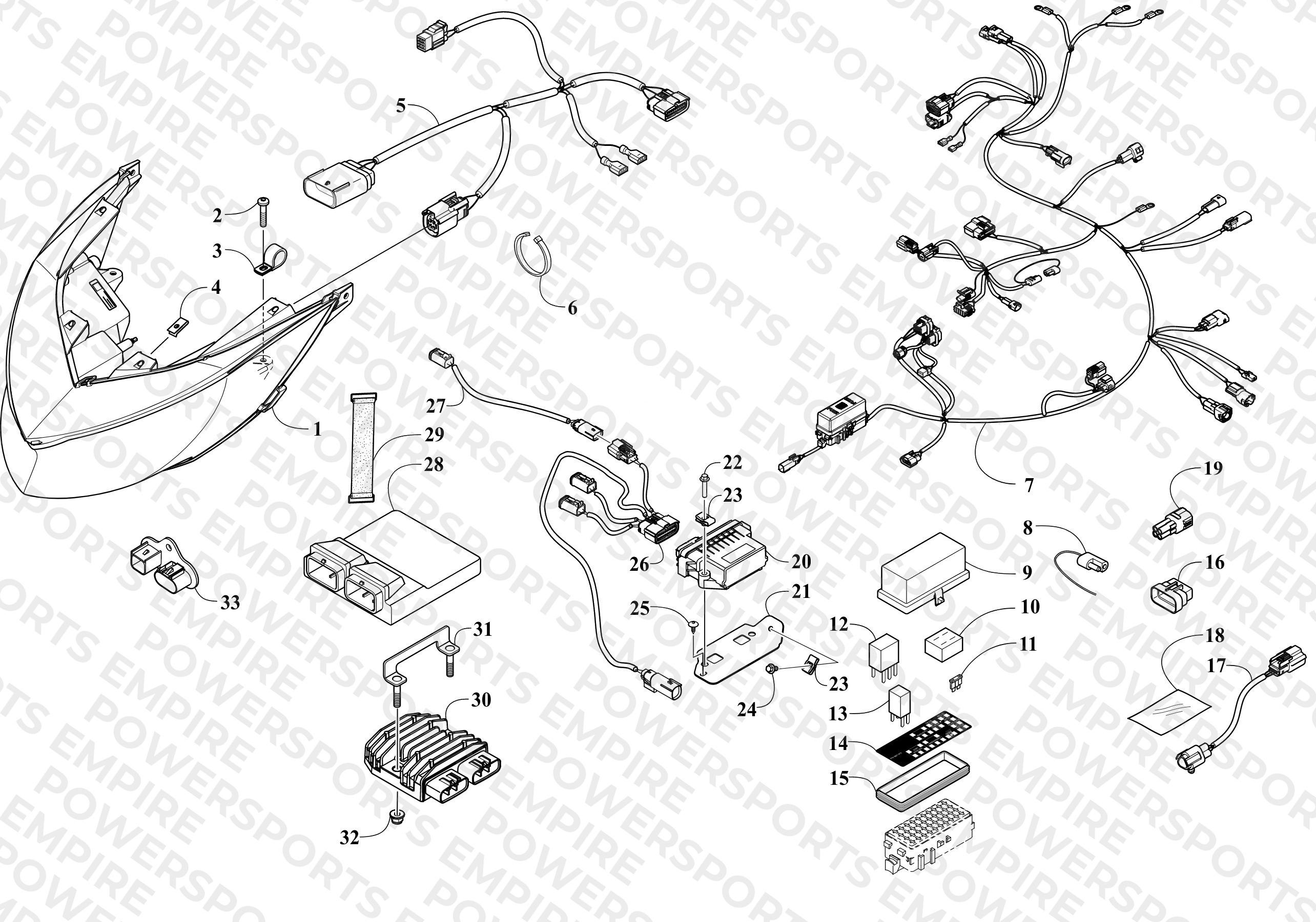 HEADLIGHT AND WIRING ASSEMBLIES