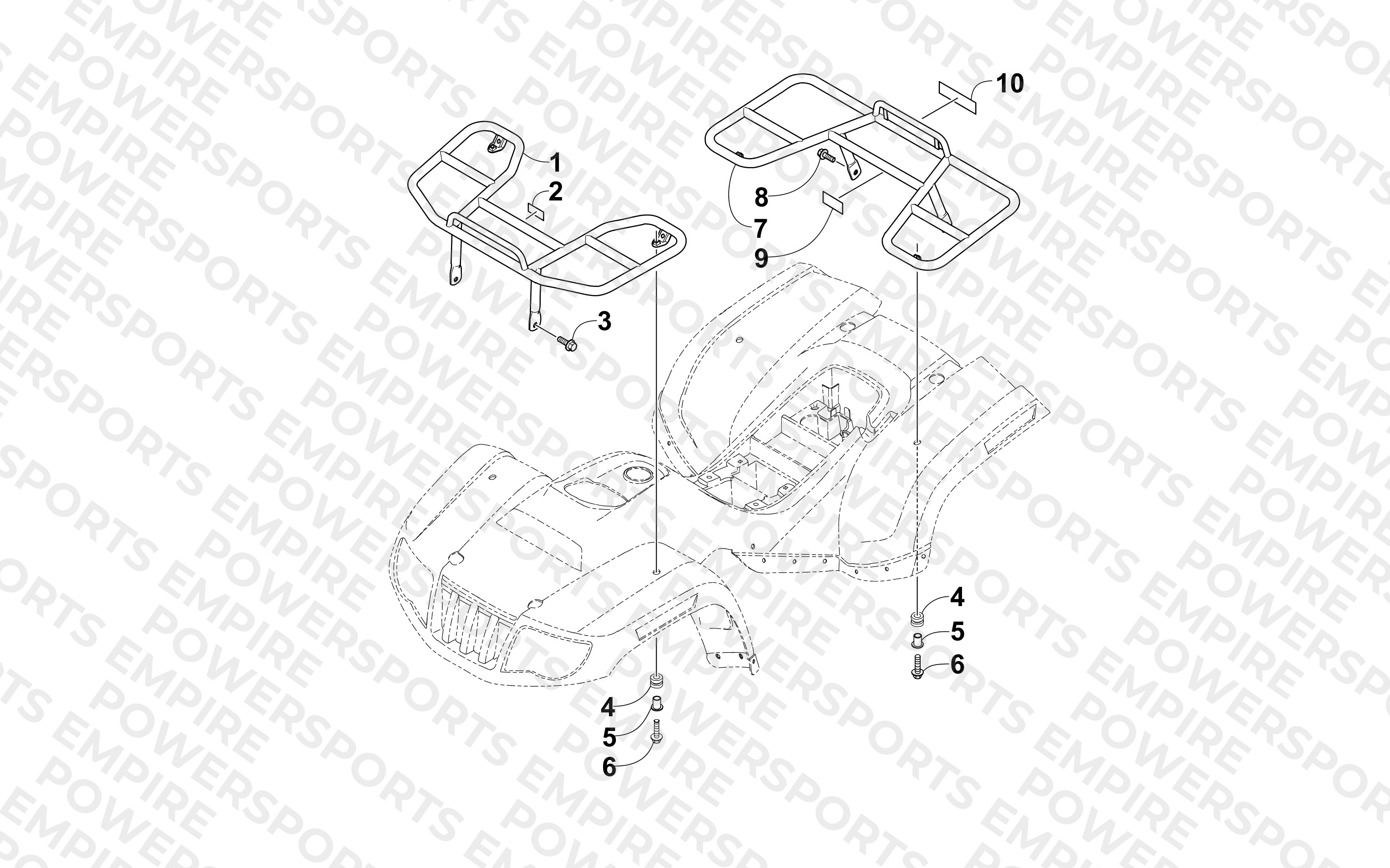 FRONT AND REAR RACK ASSEMBLY