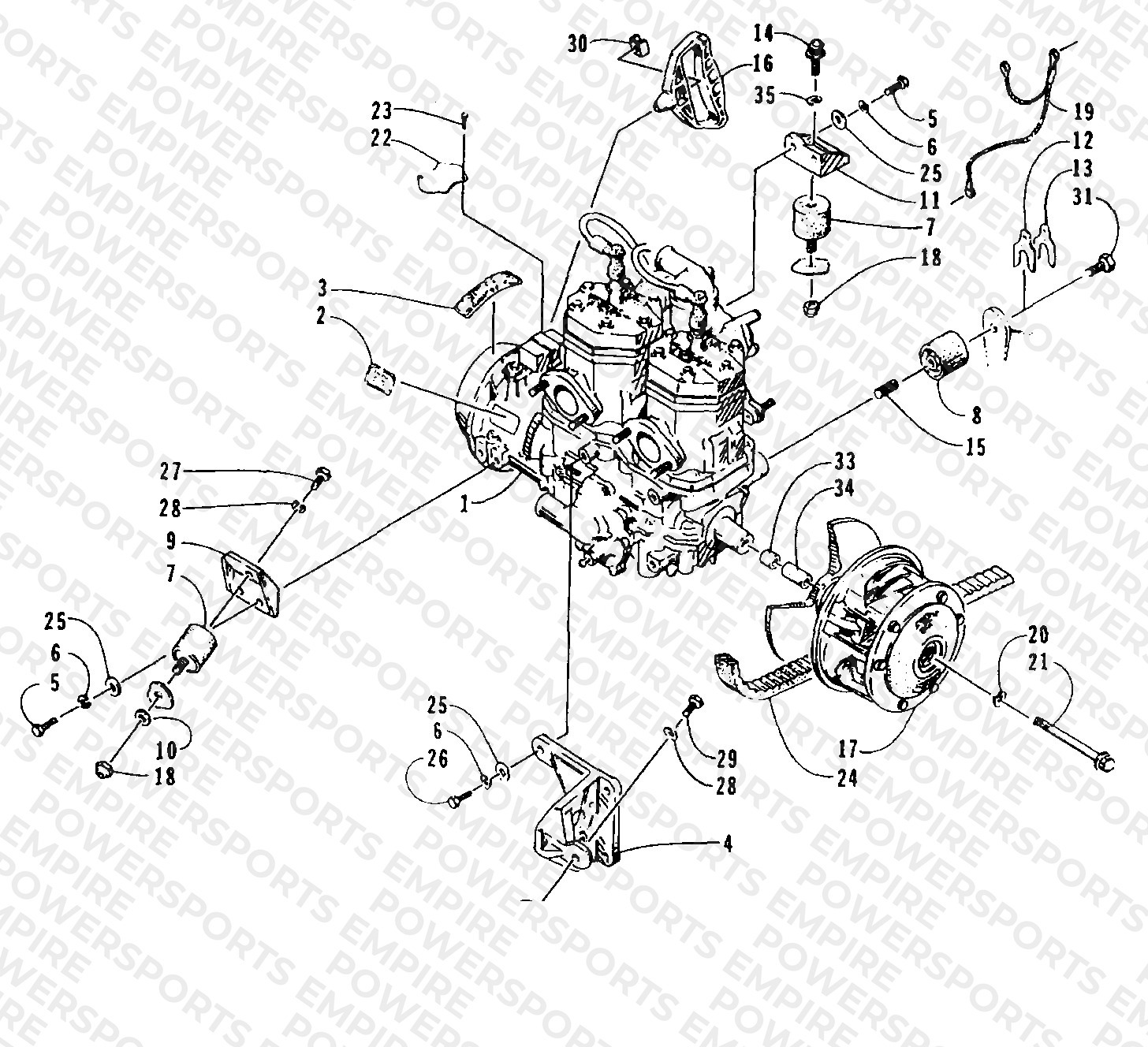ENGINE AND RELATED PARTS