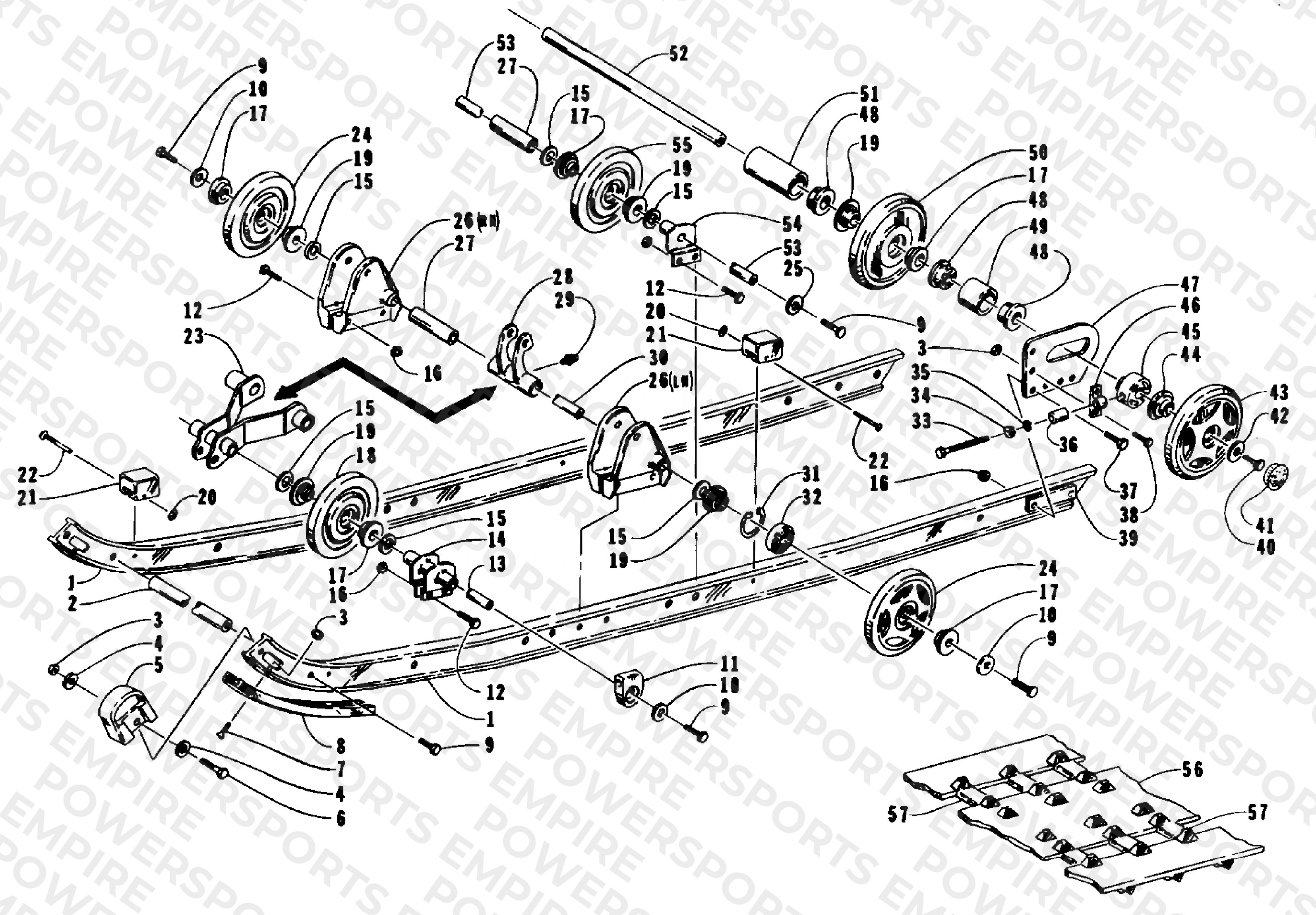 SLIDE RAIL AND TRACK ASSEMBLY