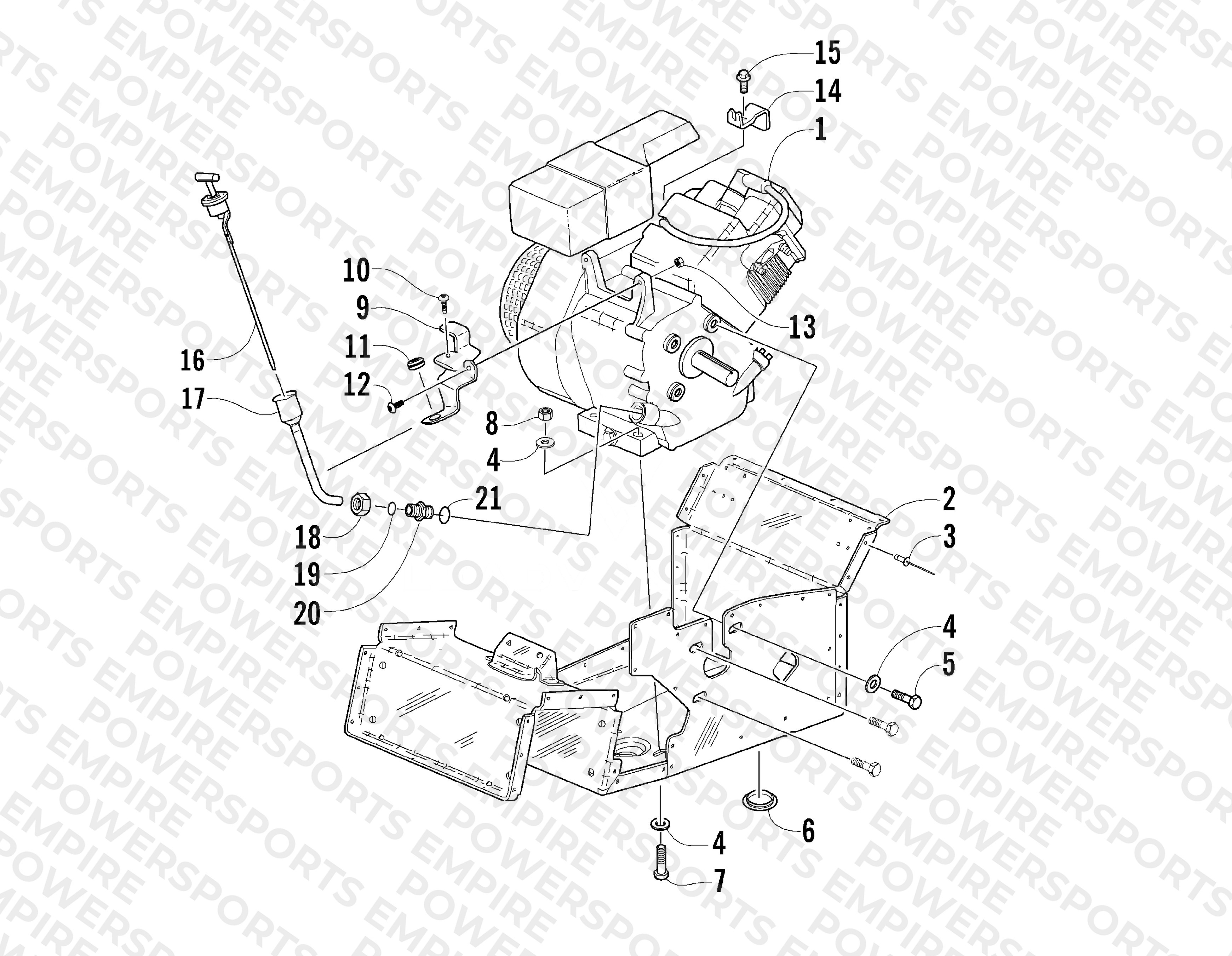 ENGINE AND RELATED PARTS
