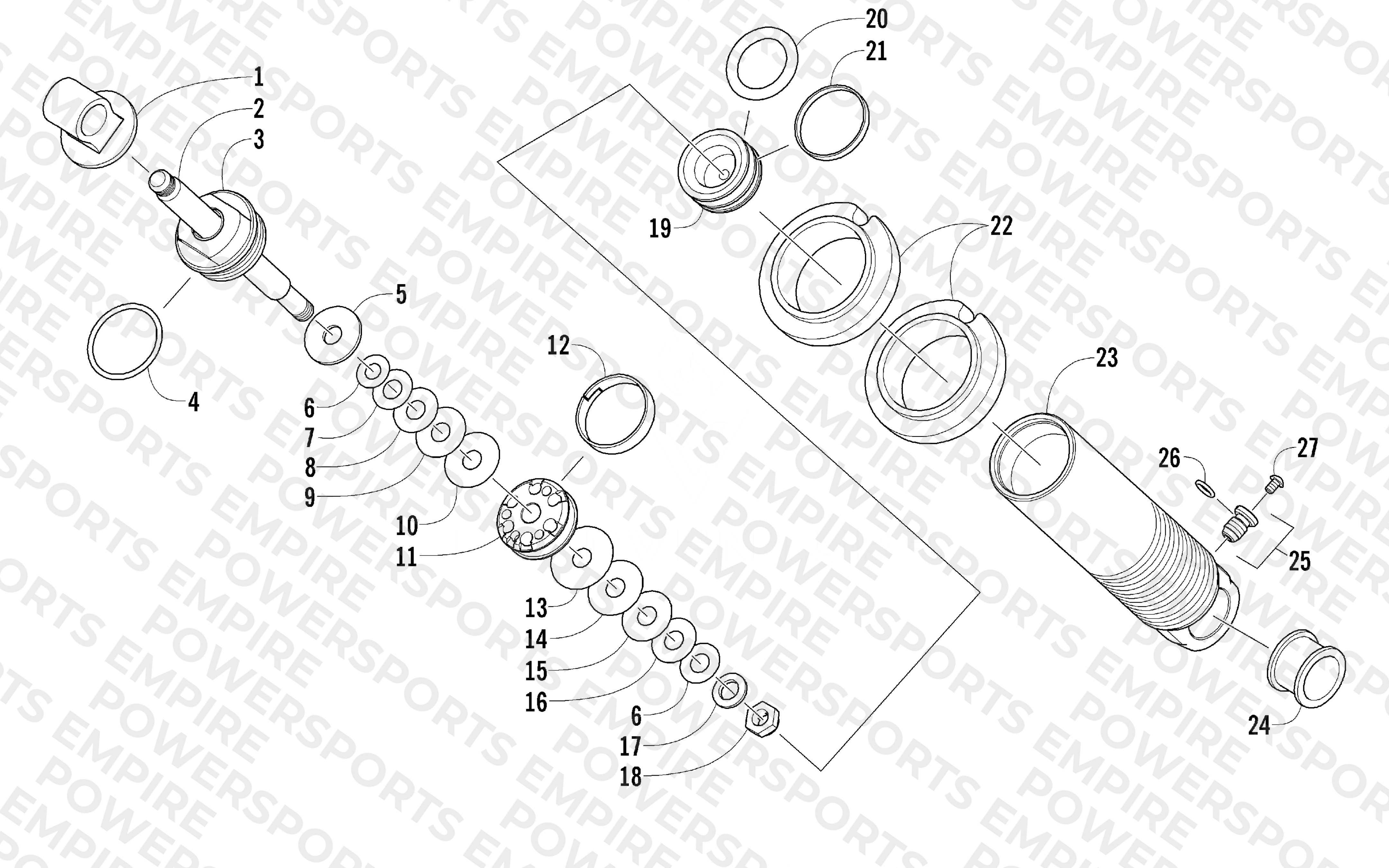 REAR SUSPENSION FRONT ARM SHOCK ABSORBER