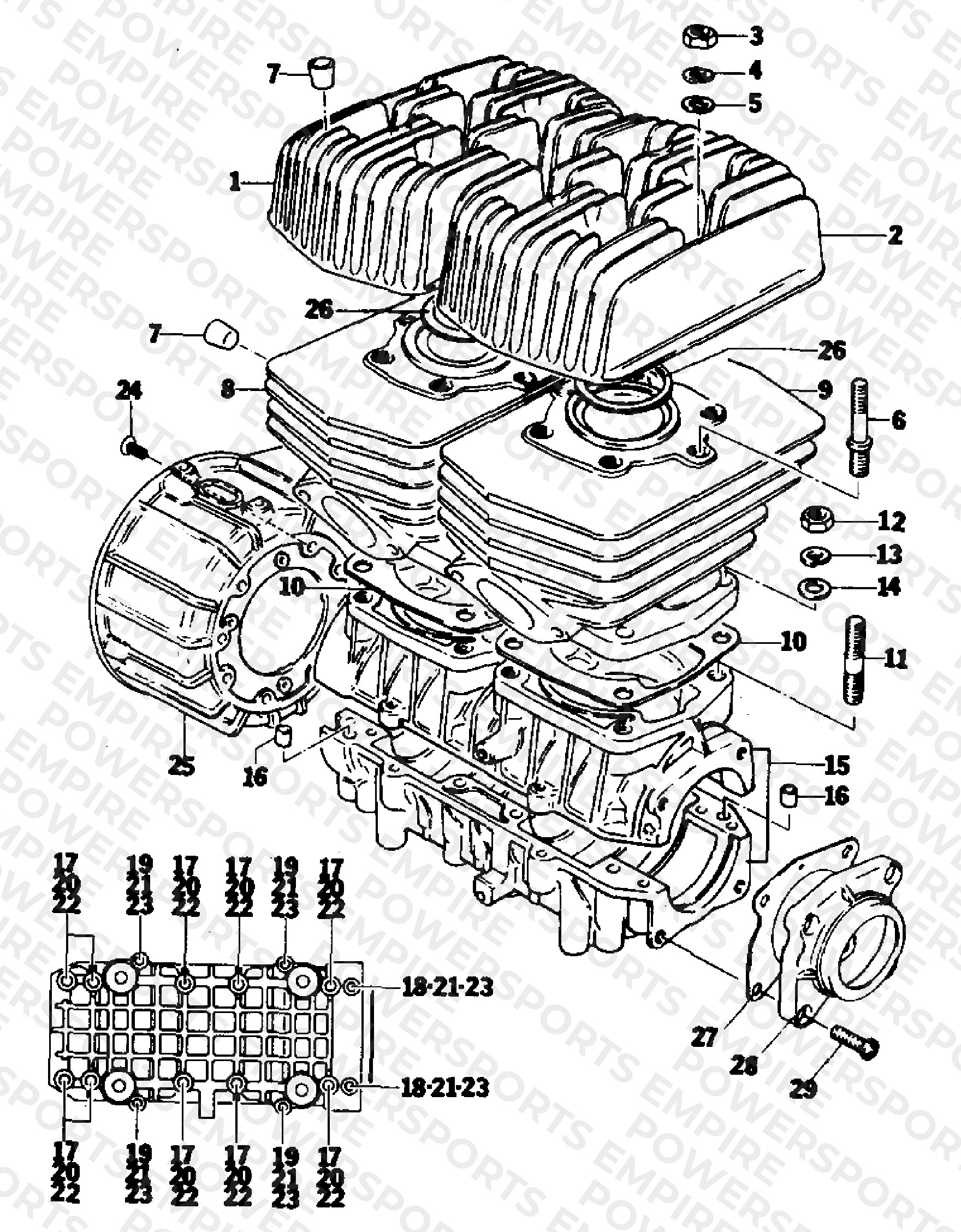 CRANKCASE AND CYLINDER