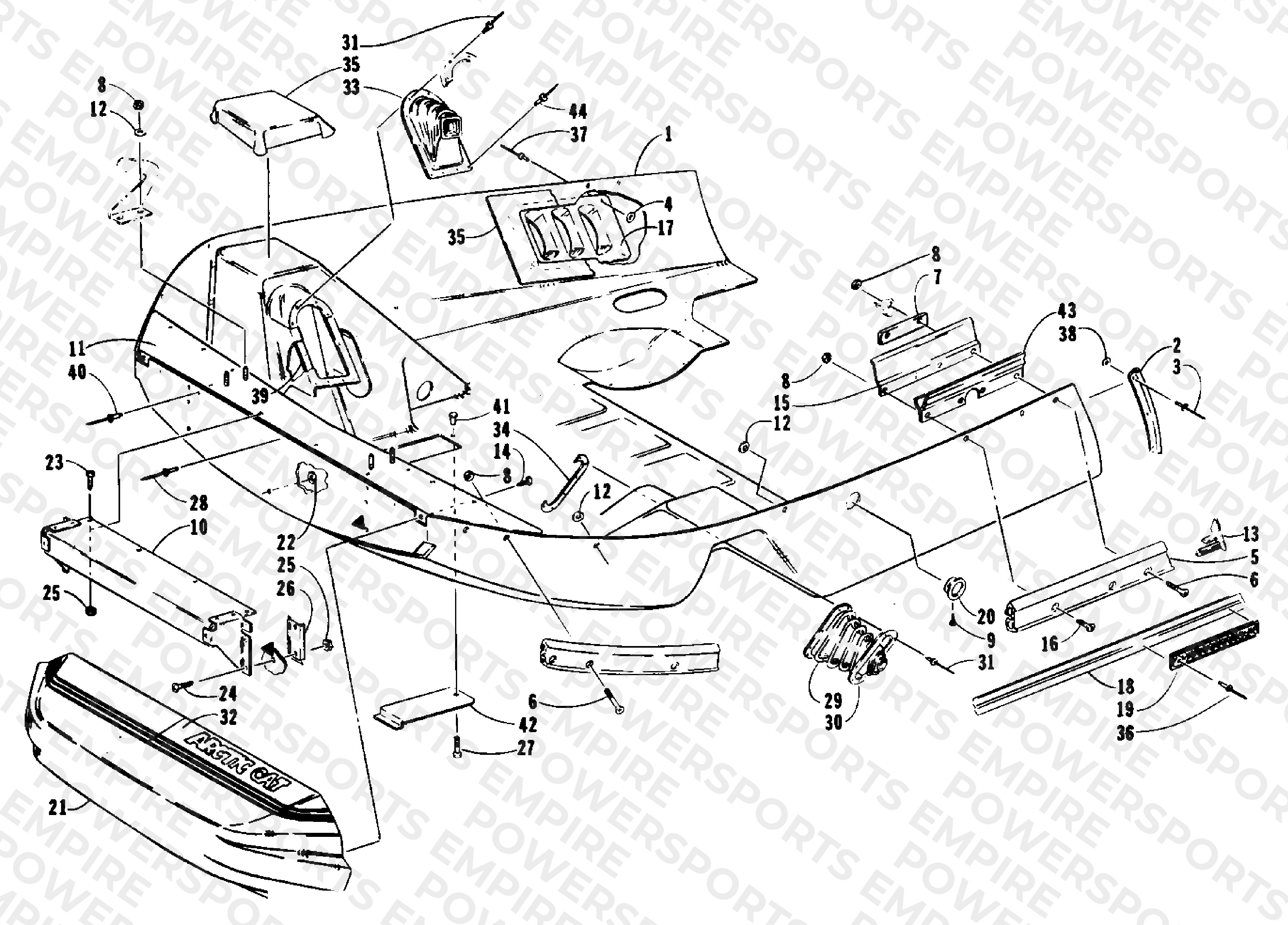 BELLY PAN AND NOSE CONE ASSEMBLIES