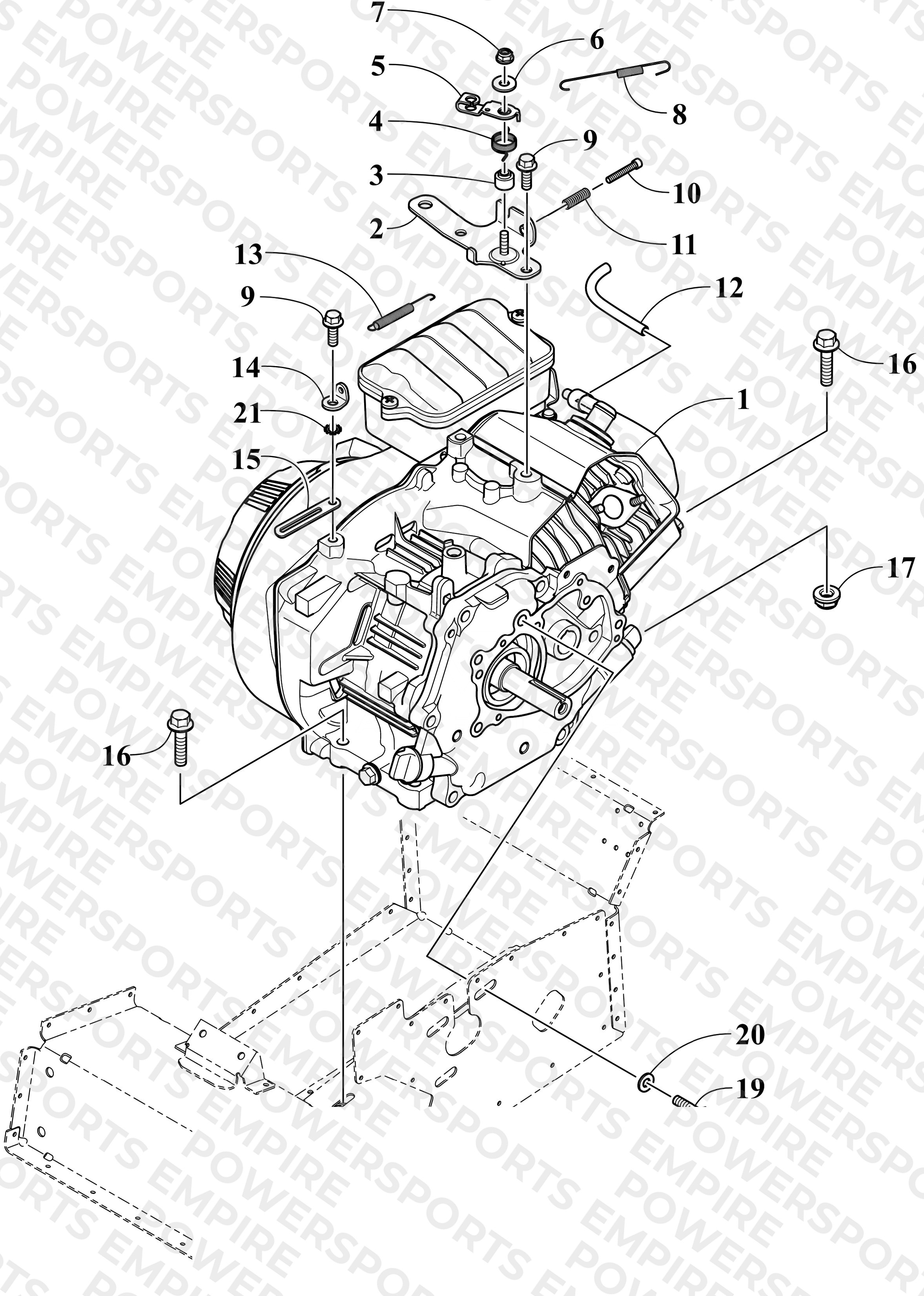 ENGINE AND RELATED PARTS