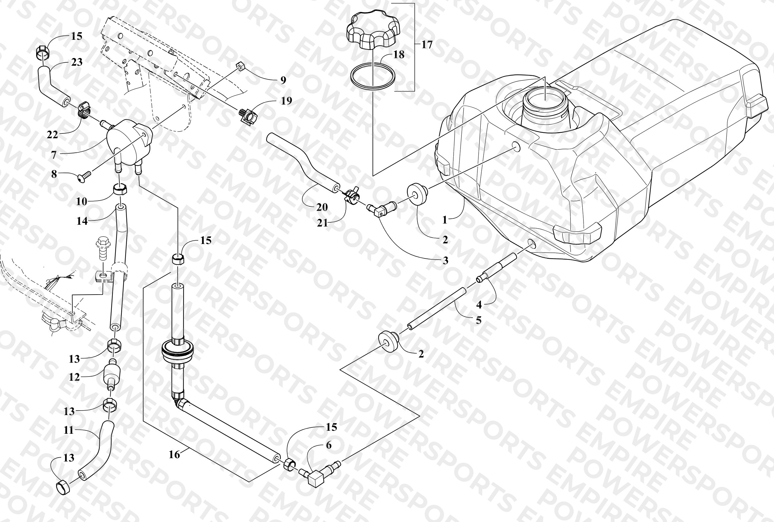 GAS TANK AND FUEL PUMP ASSEMBLIES