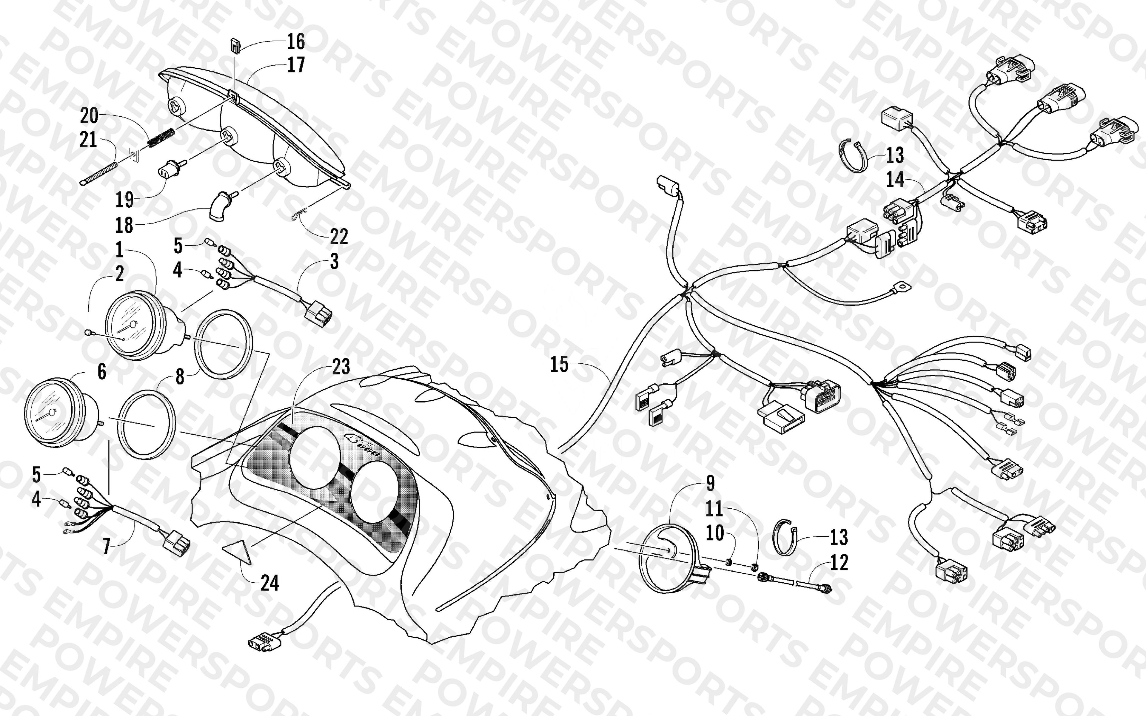 HEADLIGHT, INSTRUMENTS, AND WIRING ASSEMBLIES