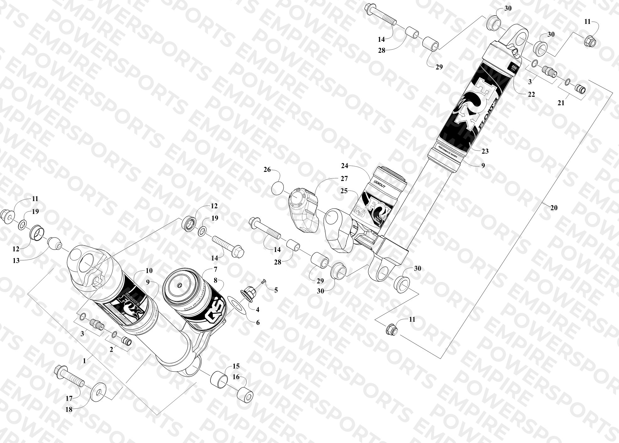 REAR SUSPENSION SHOCK ABSORBERS