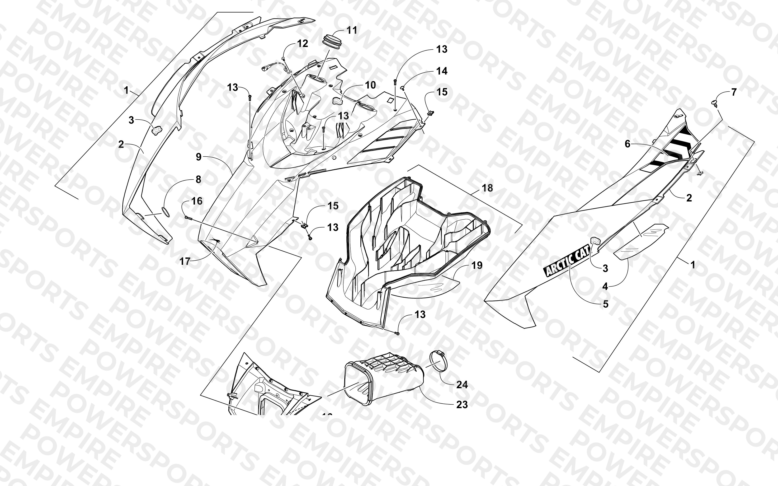 HOOD AND AIR INTAKE ASSEMBLY