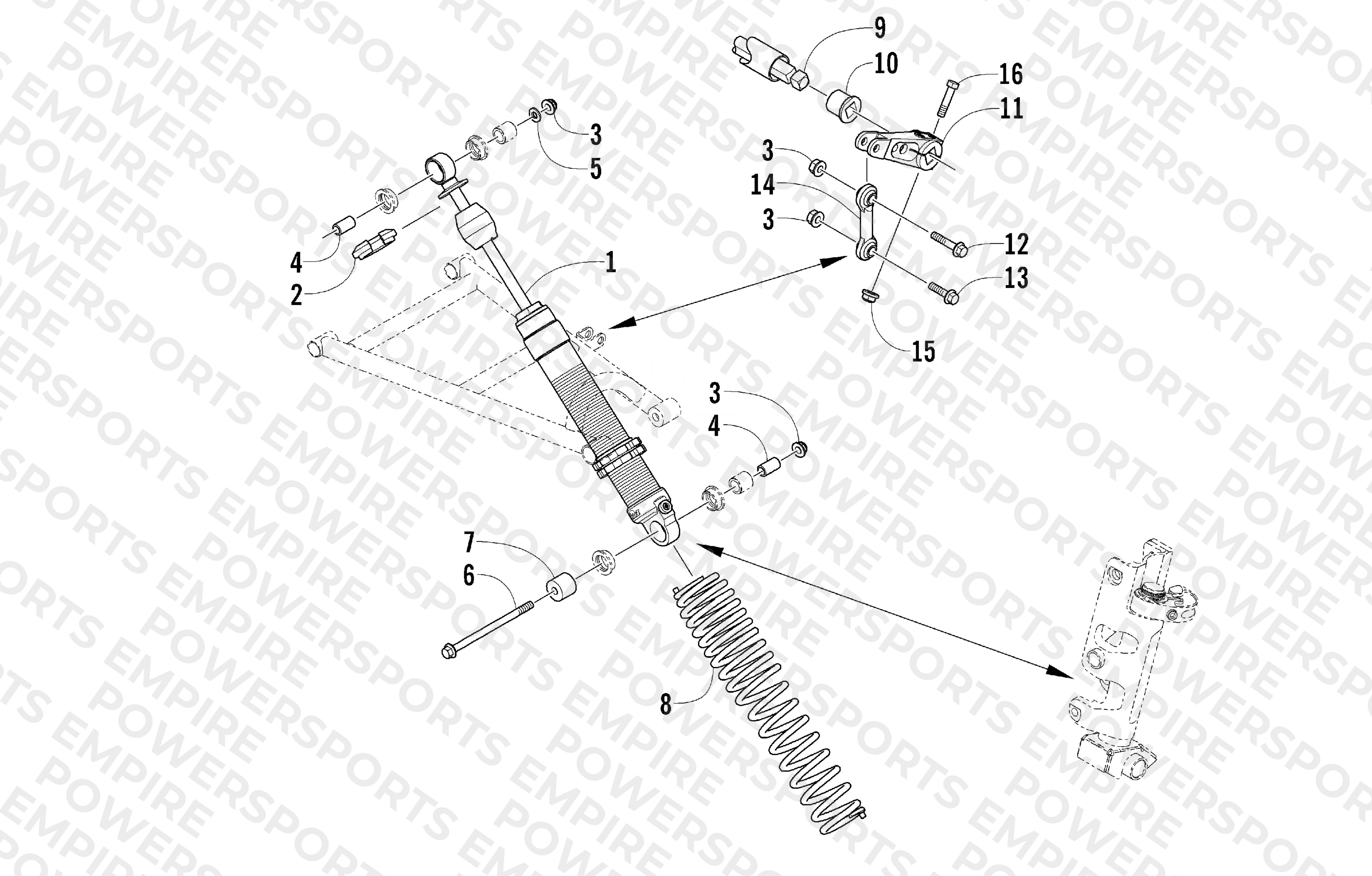SHOCK ABSORBER AND SWAY BAR ASSEMBLY