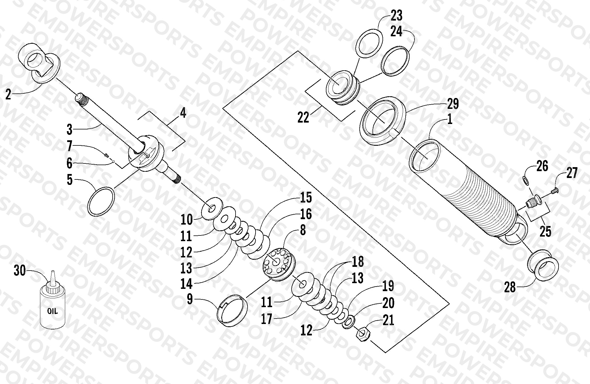 REAR SUSPENSION FRONT ARM SHOCK ABSORBER
