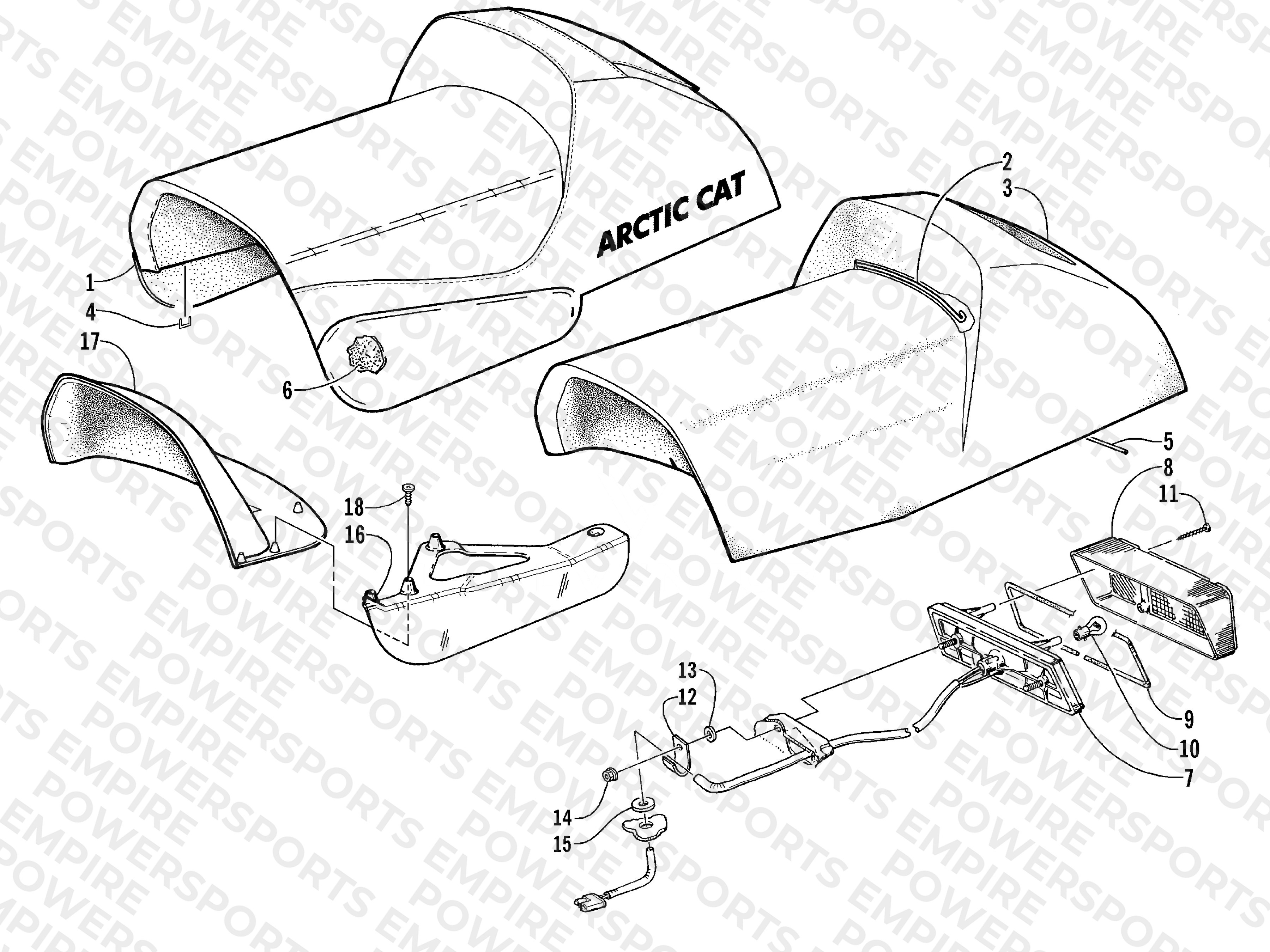 SEAT AND TAILLIGHT ASSEMBLY