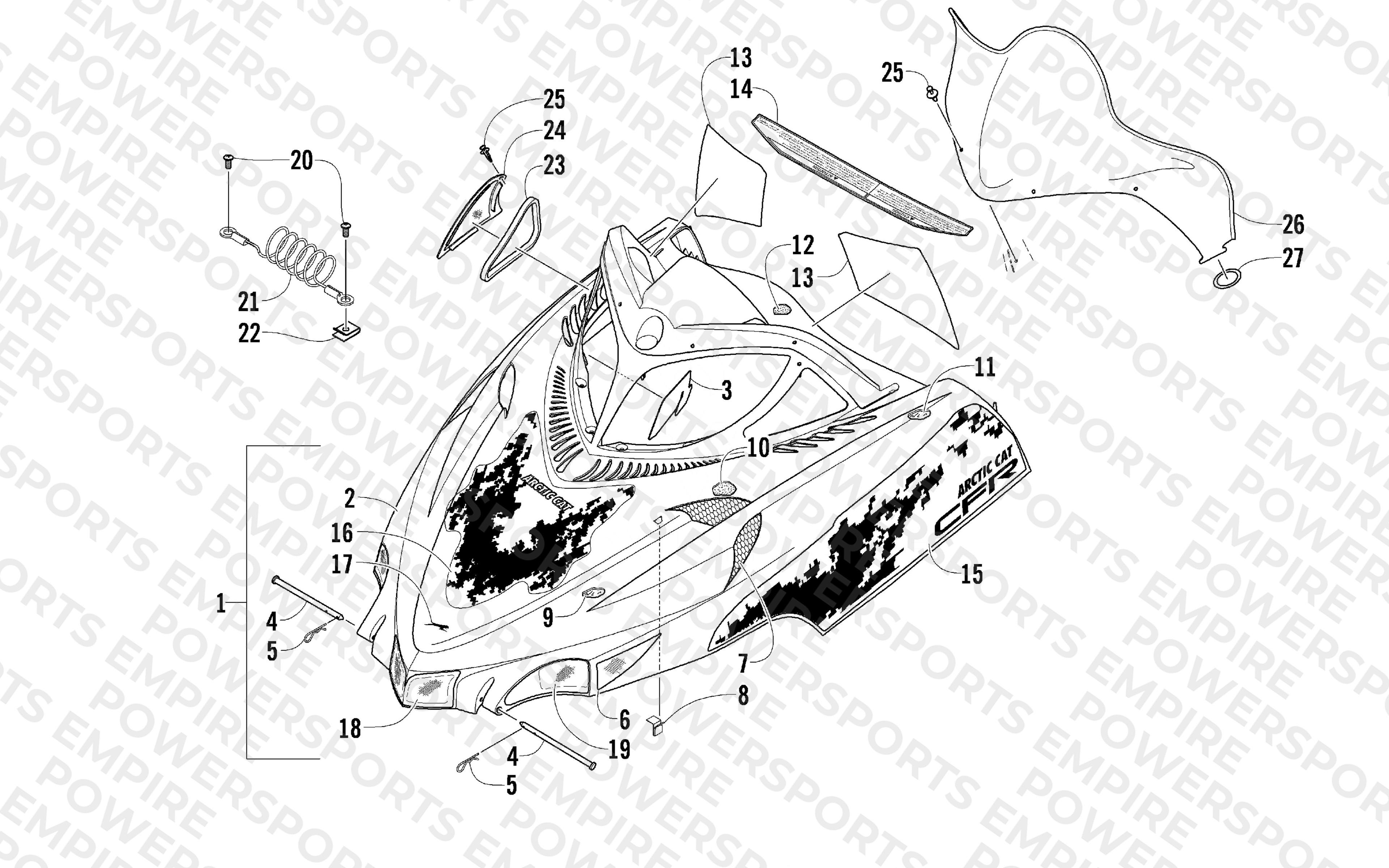 HOOD AND WINDSHIELD ASSEMBLY