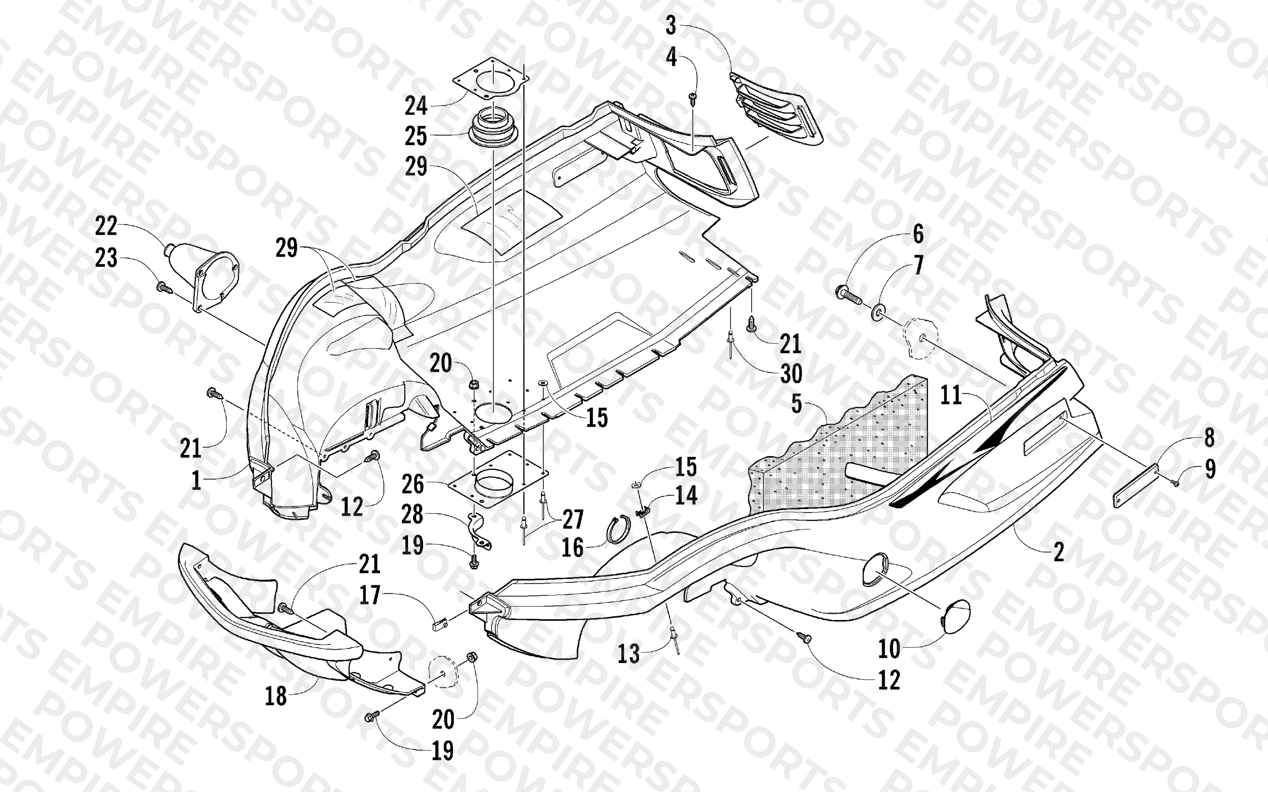 BELLY PAN AND FRONT BUMPER ASSEMBLY