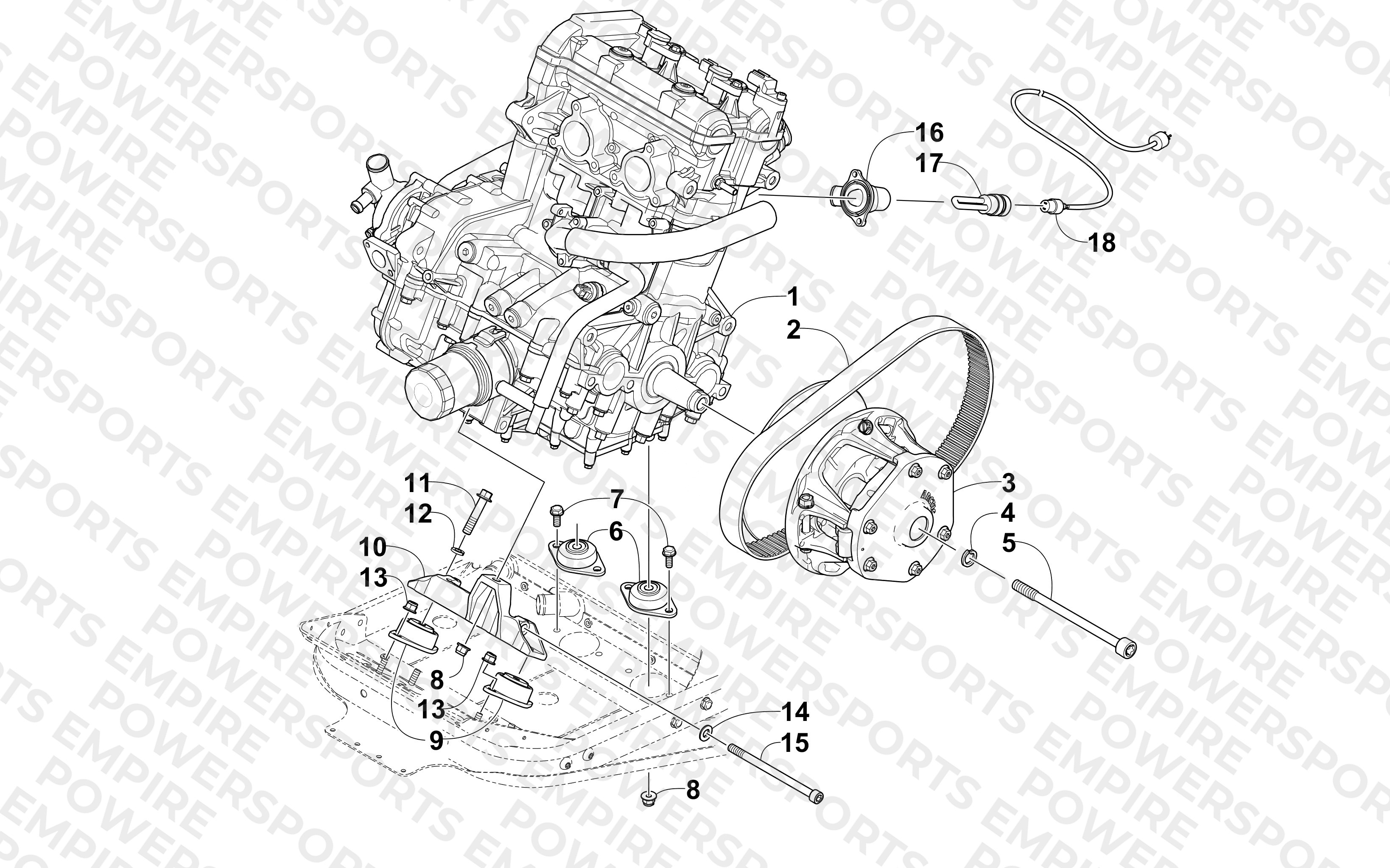 ENGINE AND RELATED PARTS
