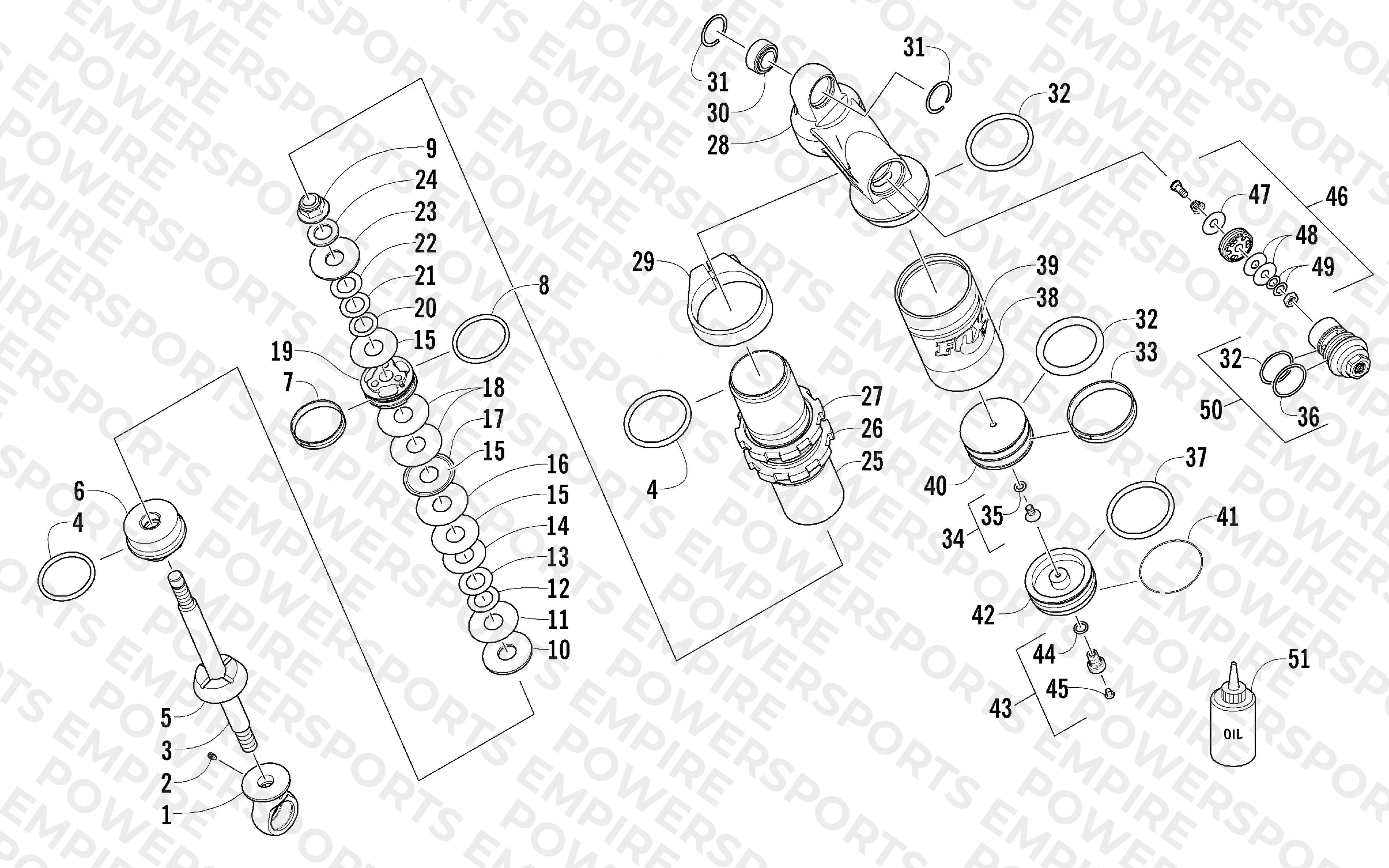 REAR SUSPENSION FRONT ARM SHOCK ABSORBER