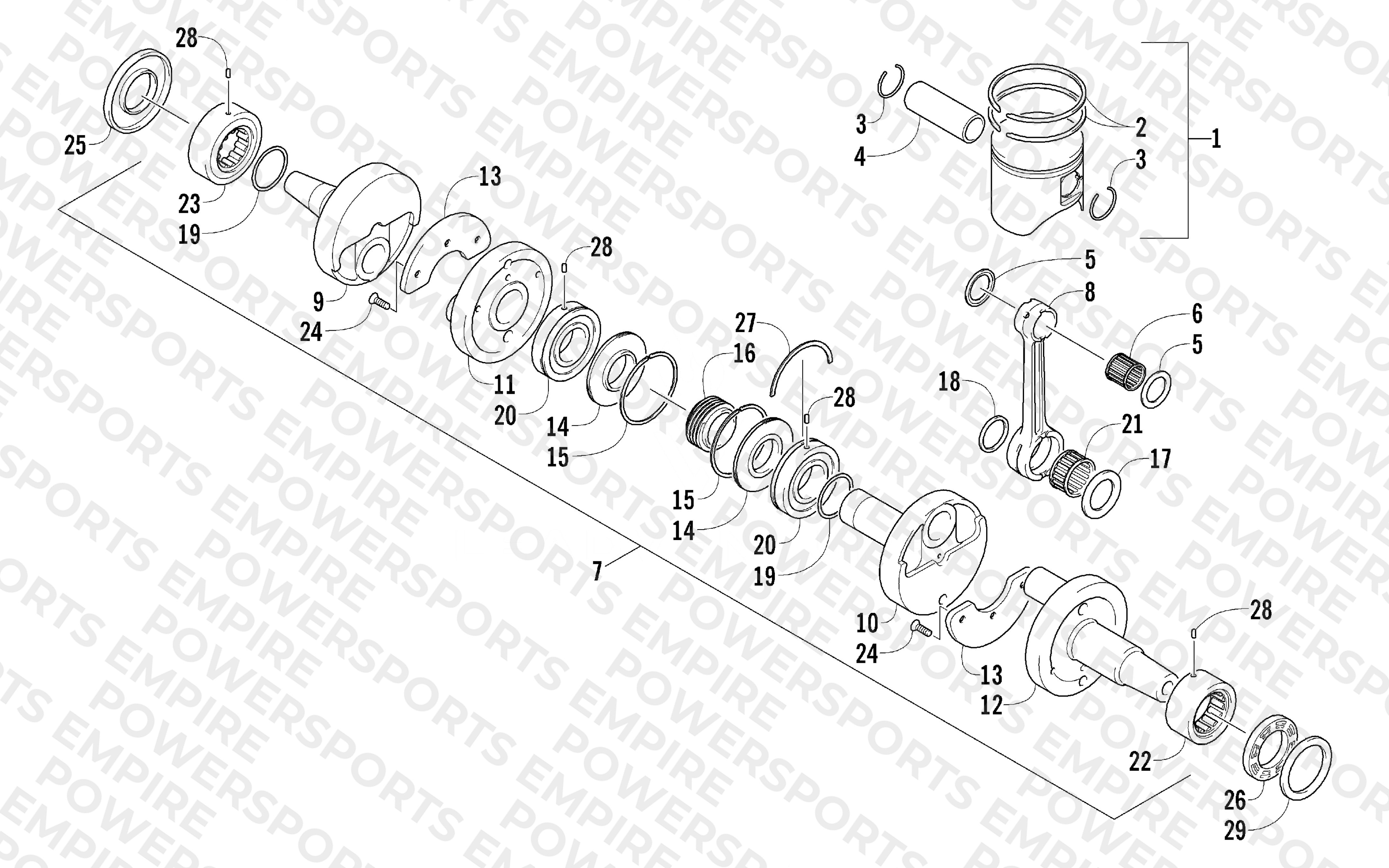 PISTON AND CRANKSHAFT