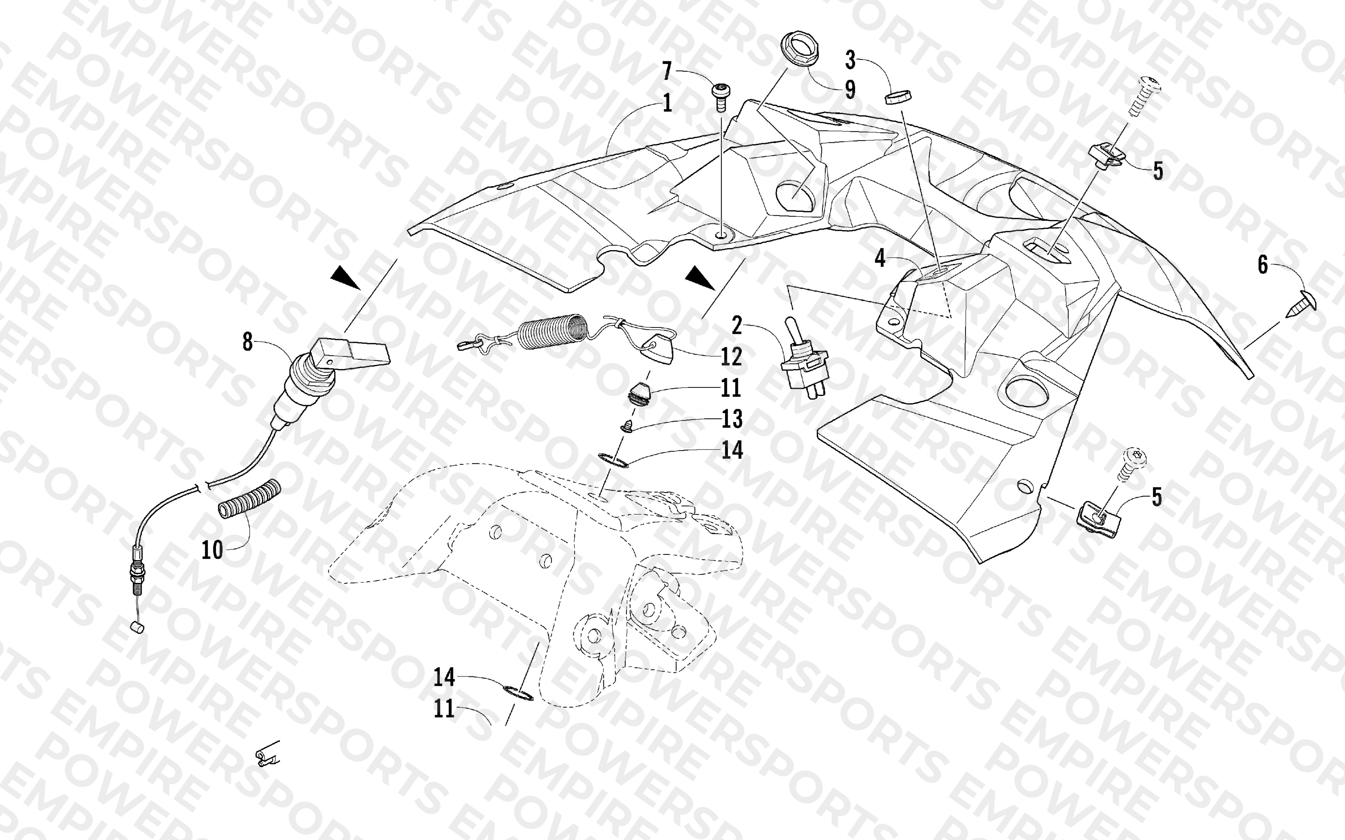 CONSOLE AND SWITCH ASSEMBLY