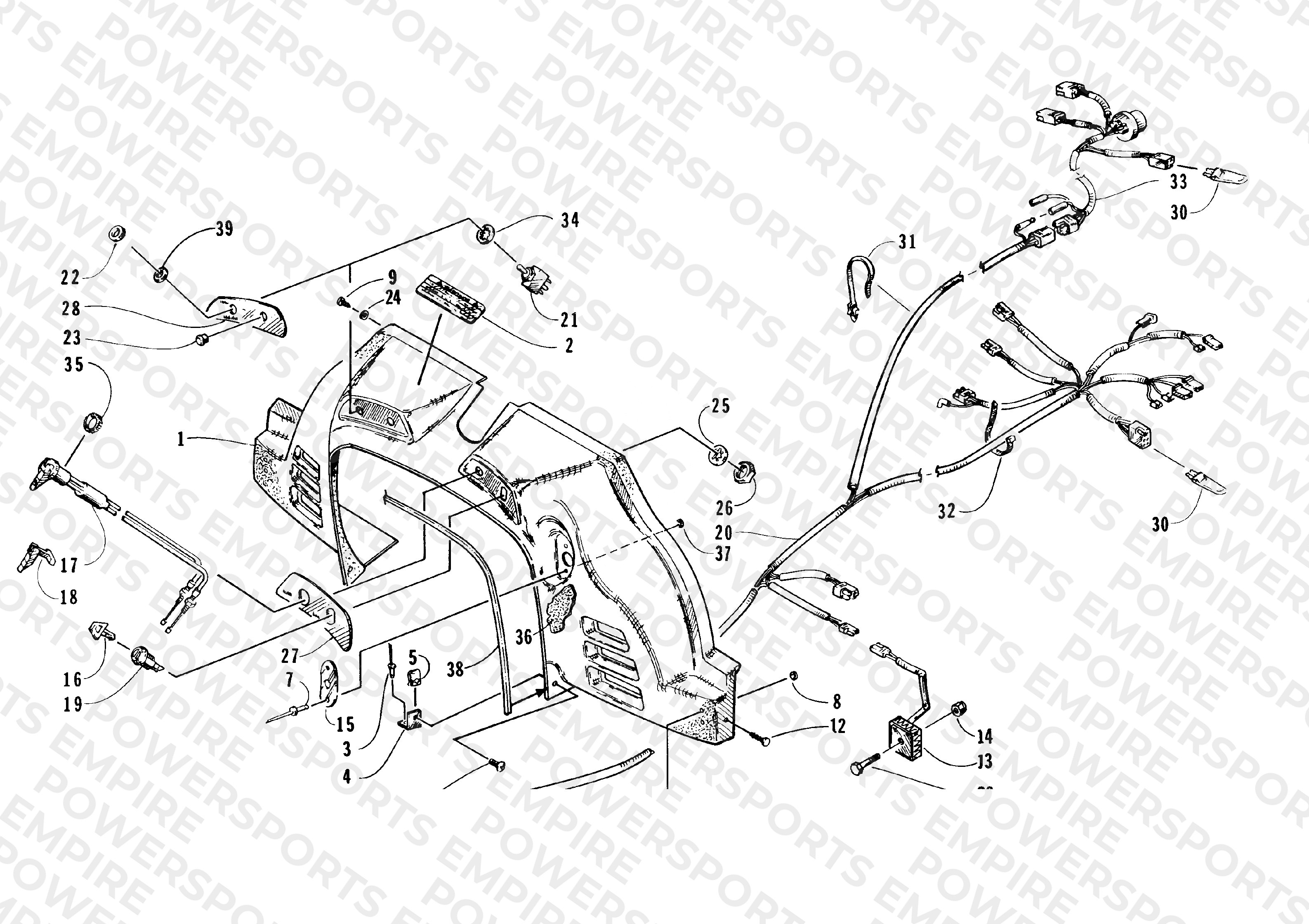 CONSOLE, SWITCHES, AND WIRING ASSEMBLIES