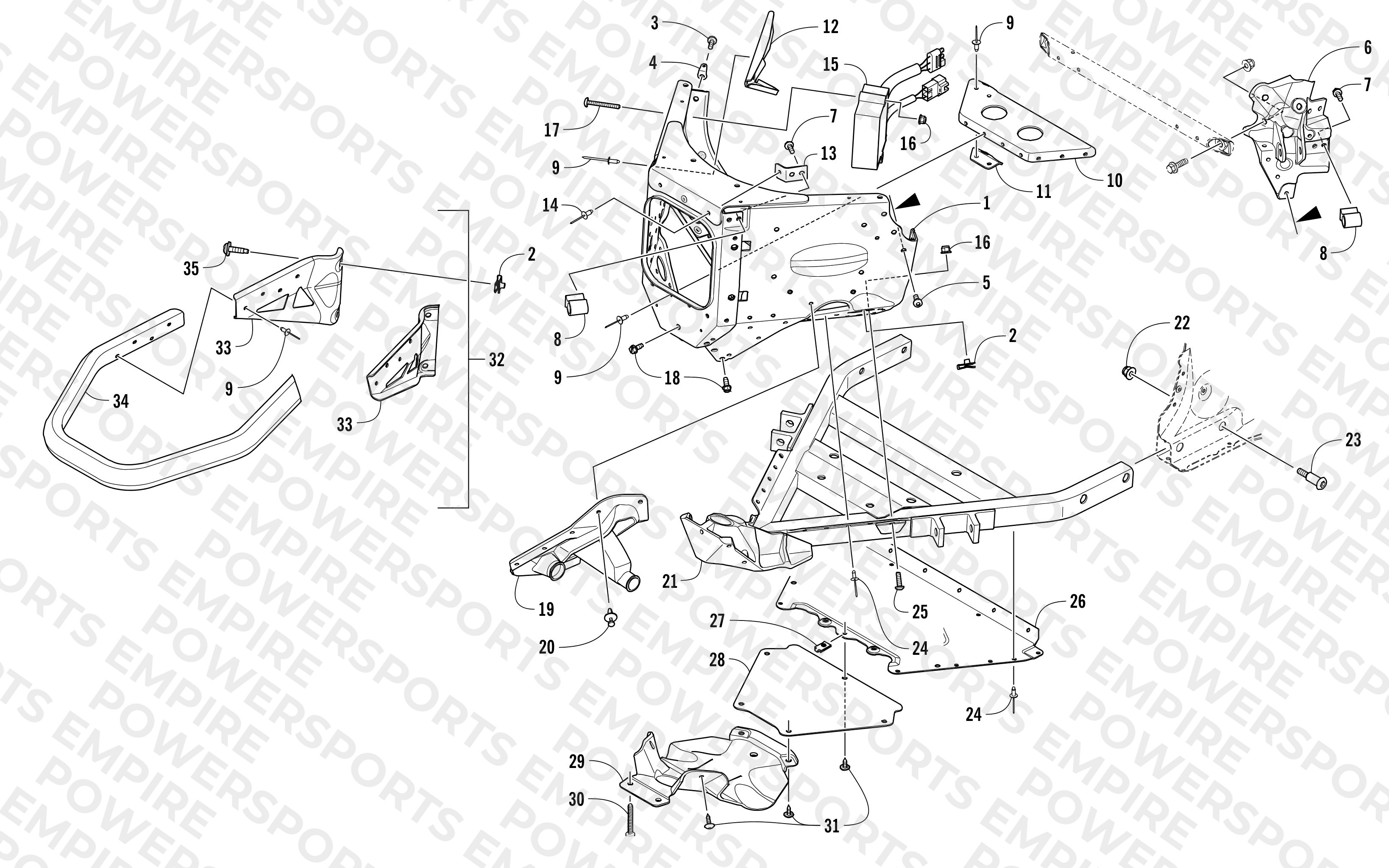 FRONT BUMPER AND FRAME ASSEMBLY