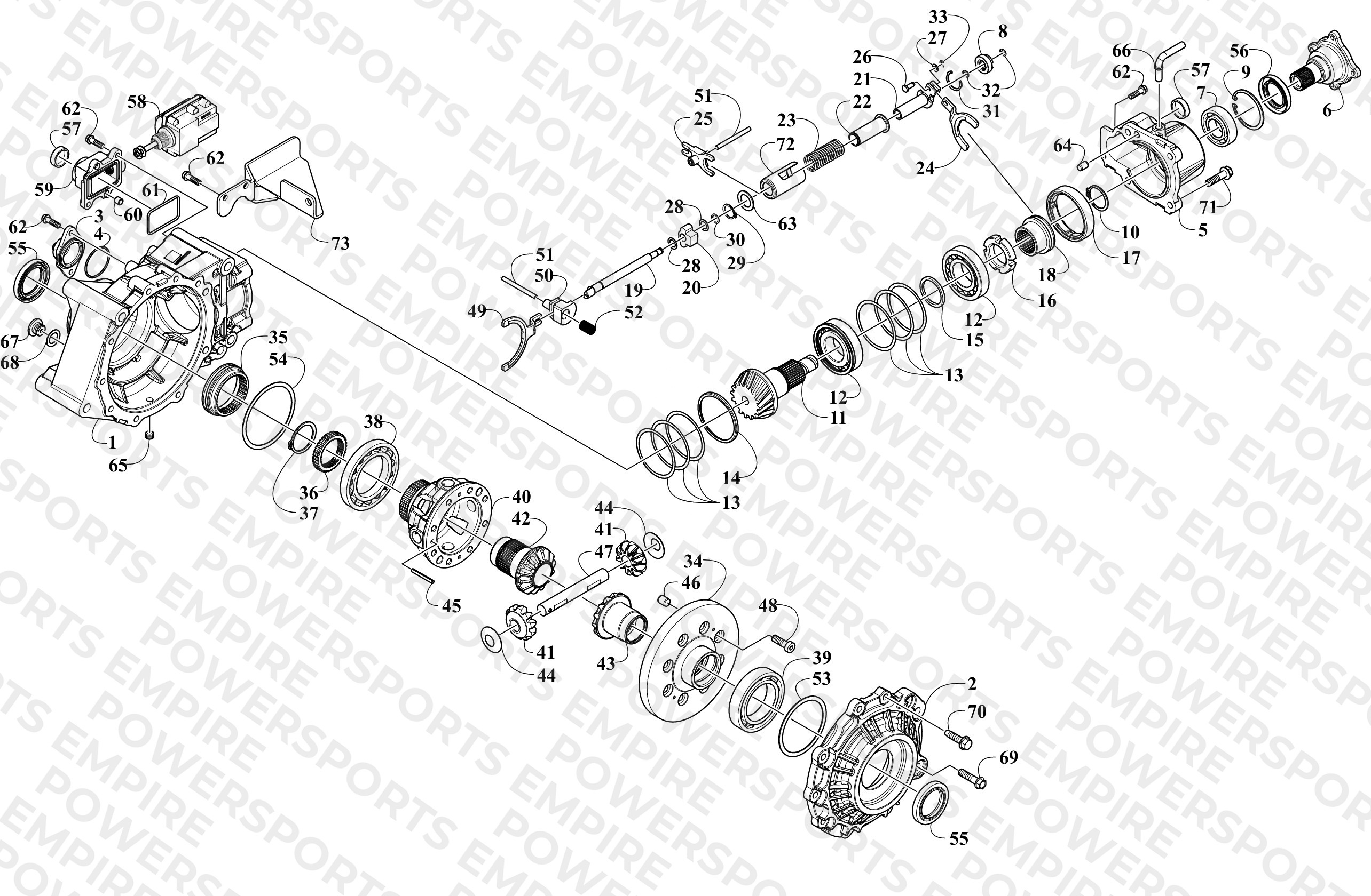 FRONT DRIVE GEARCASE ASSEMBLY