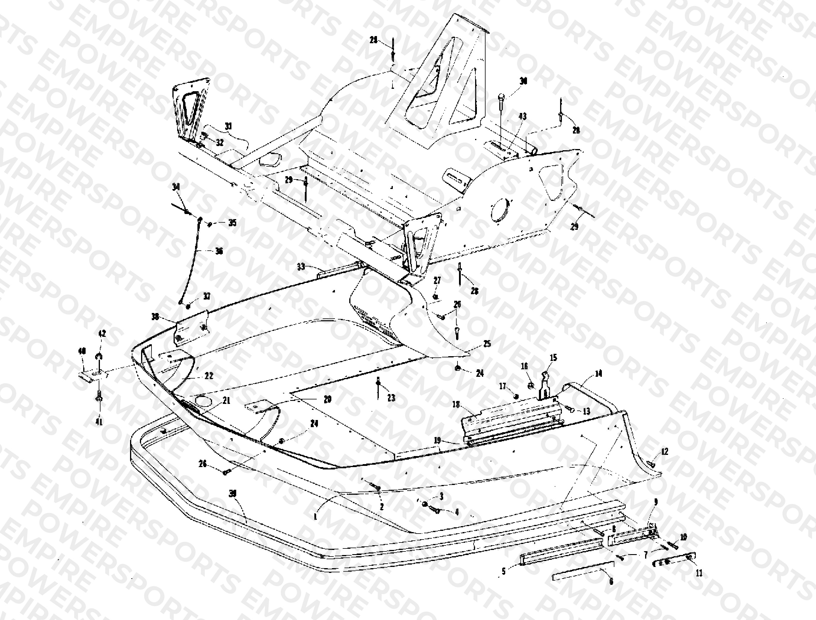 BELLY PAN AND FRONT FRAME