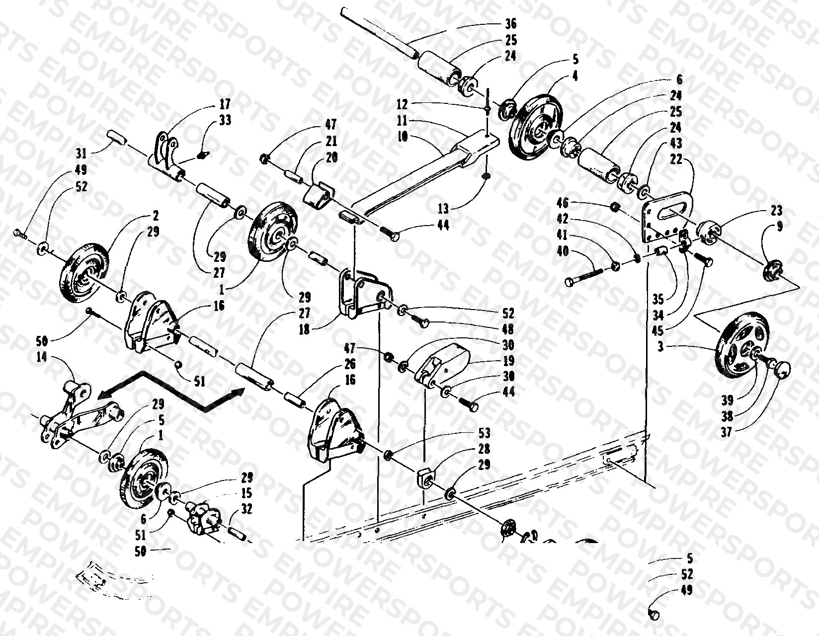 REAR SUSPENSION AXLE ASSEMBLY