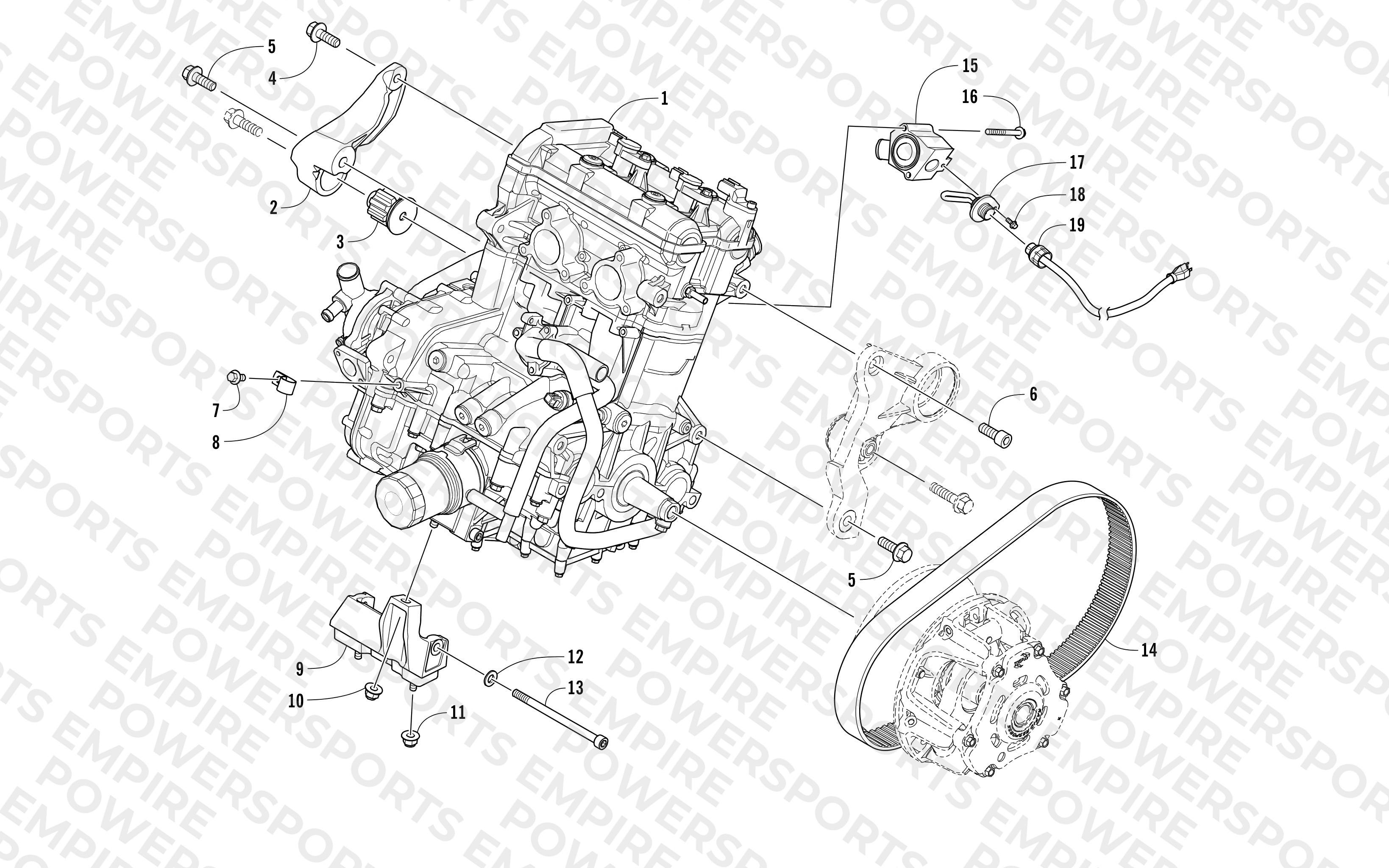 ENGINE AND RELATED PARTS