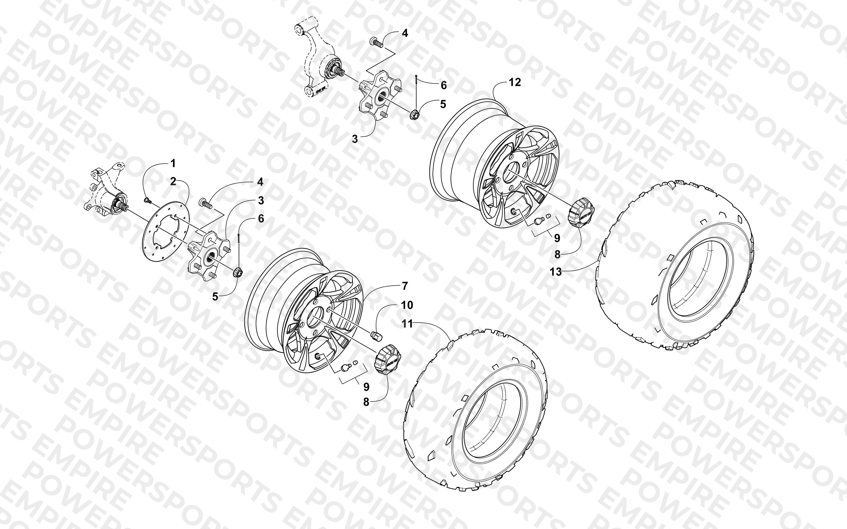 WHEEL AND TIRE ASSEMBLY
