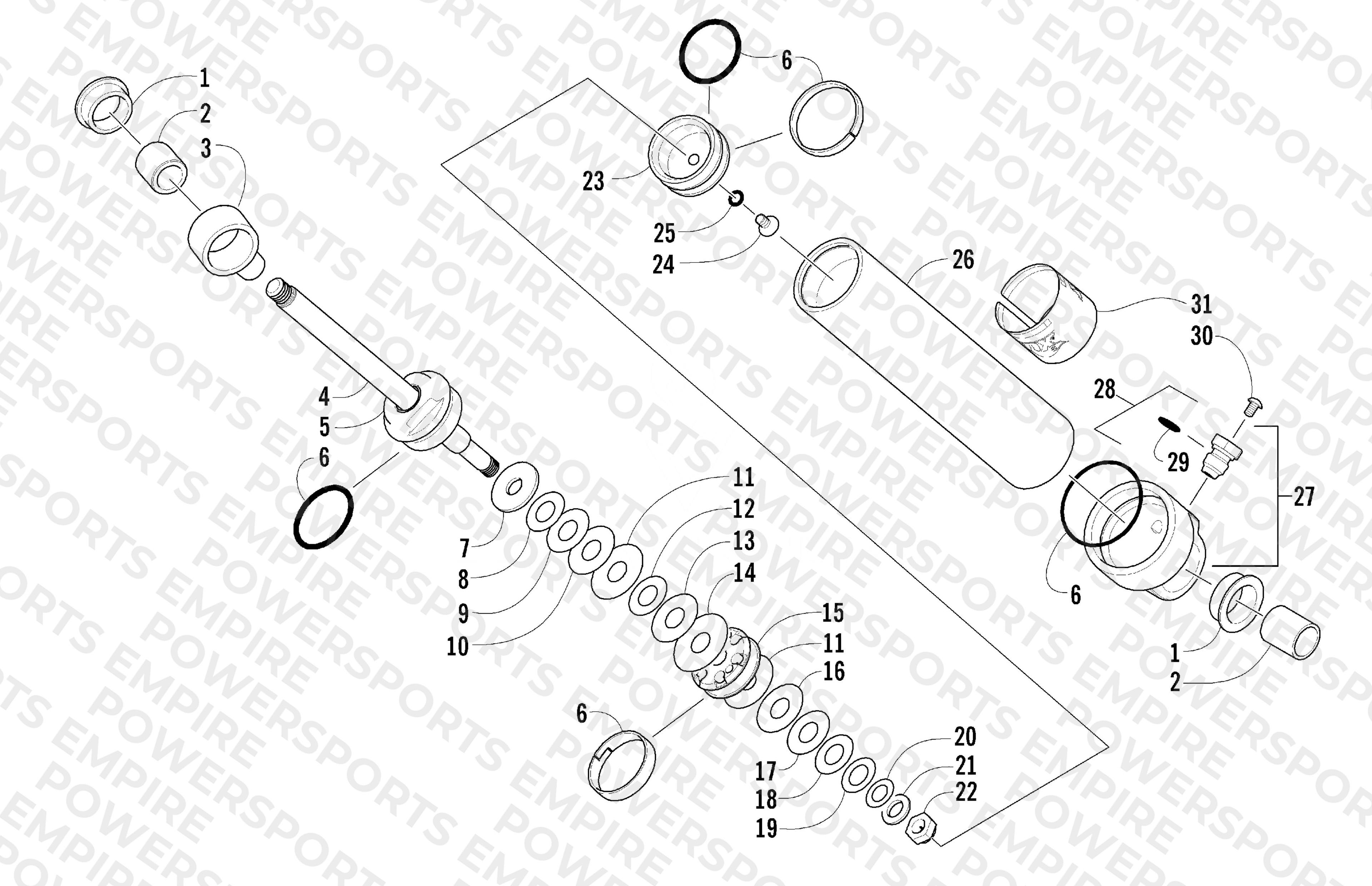 REAR SUSPENSION REAR ARM SHOCK ABSORBER