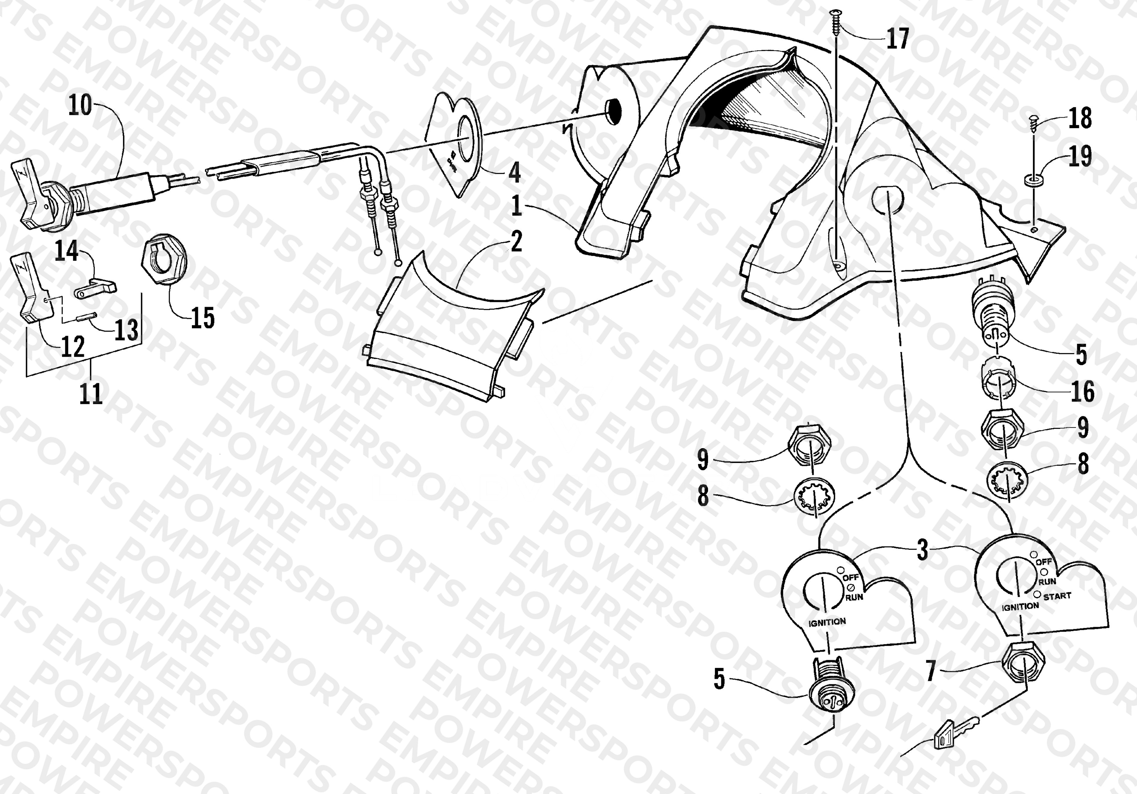 CONSOLE AND SWITCH ASSEMBLY
