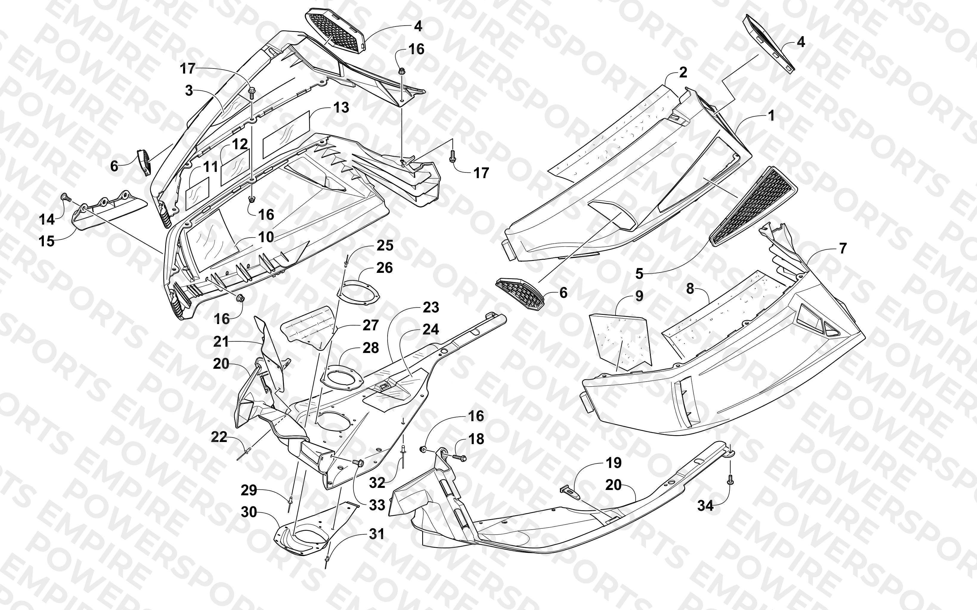 SKID PLATE AND SIDE PANEL ASSEMBLY
