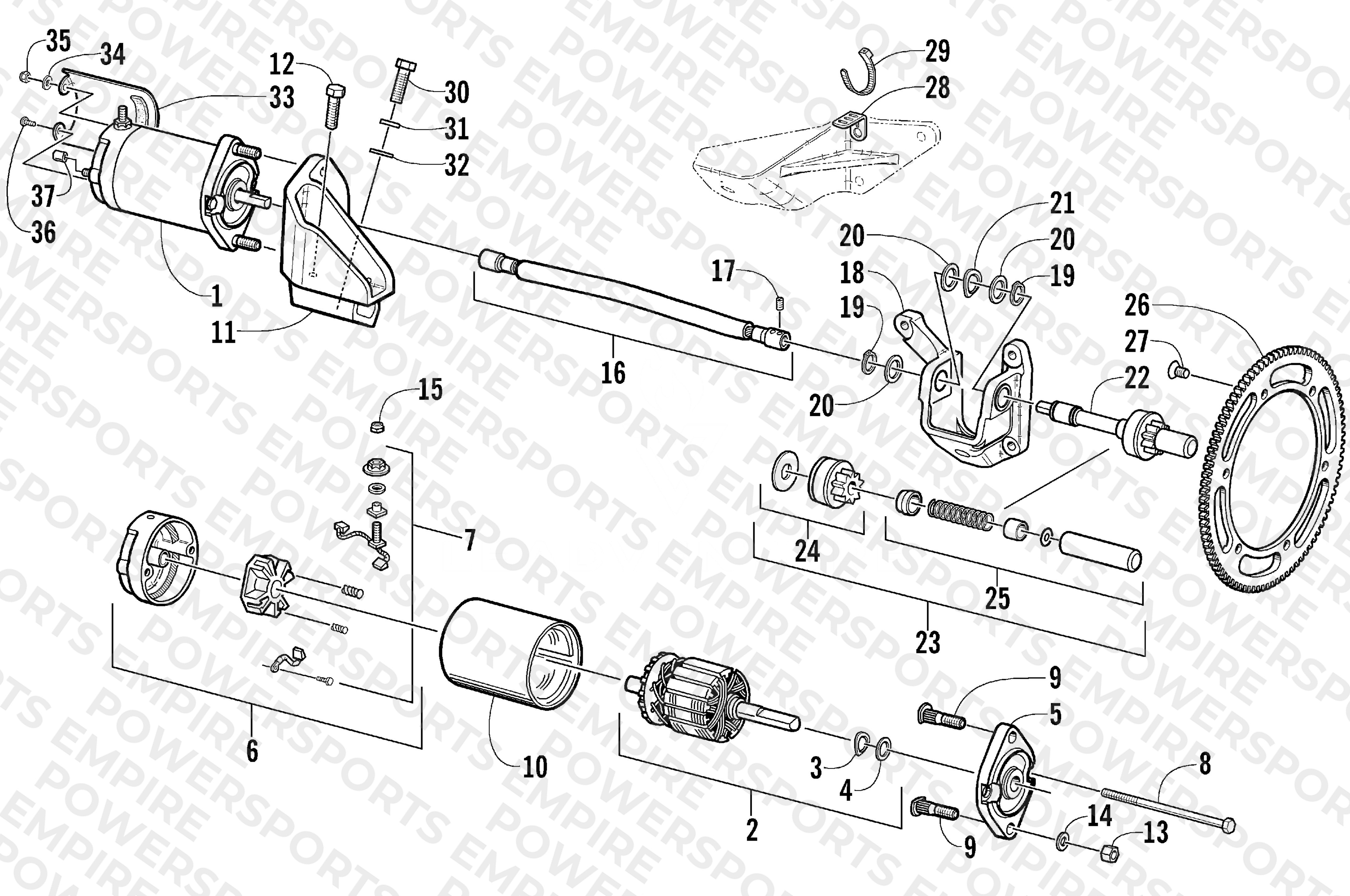 FLEX-DRIVE STARTER MOTOR ASSEMBLY