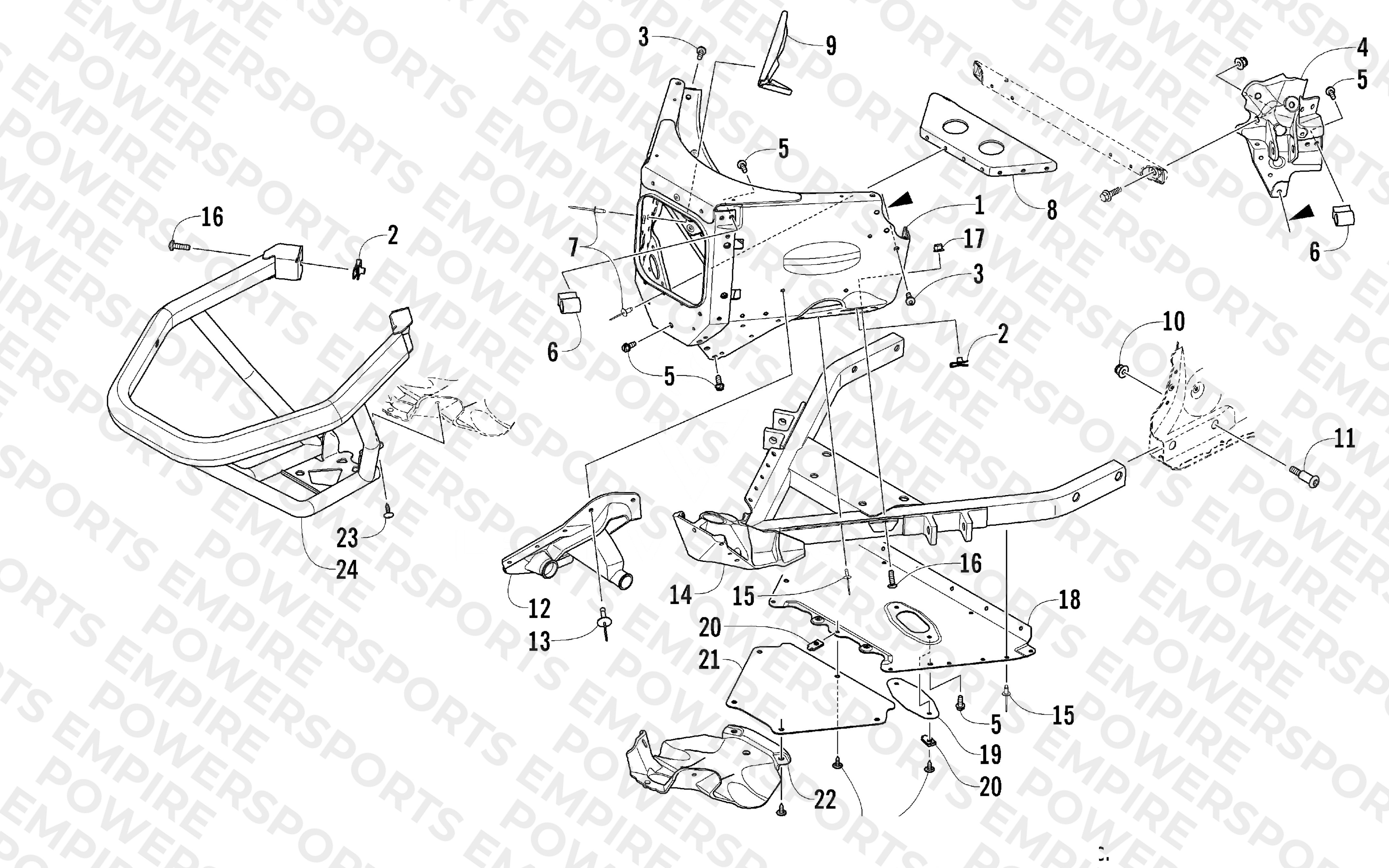 FRONT BUMPER AND FRAME ASSEMBLY