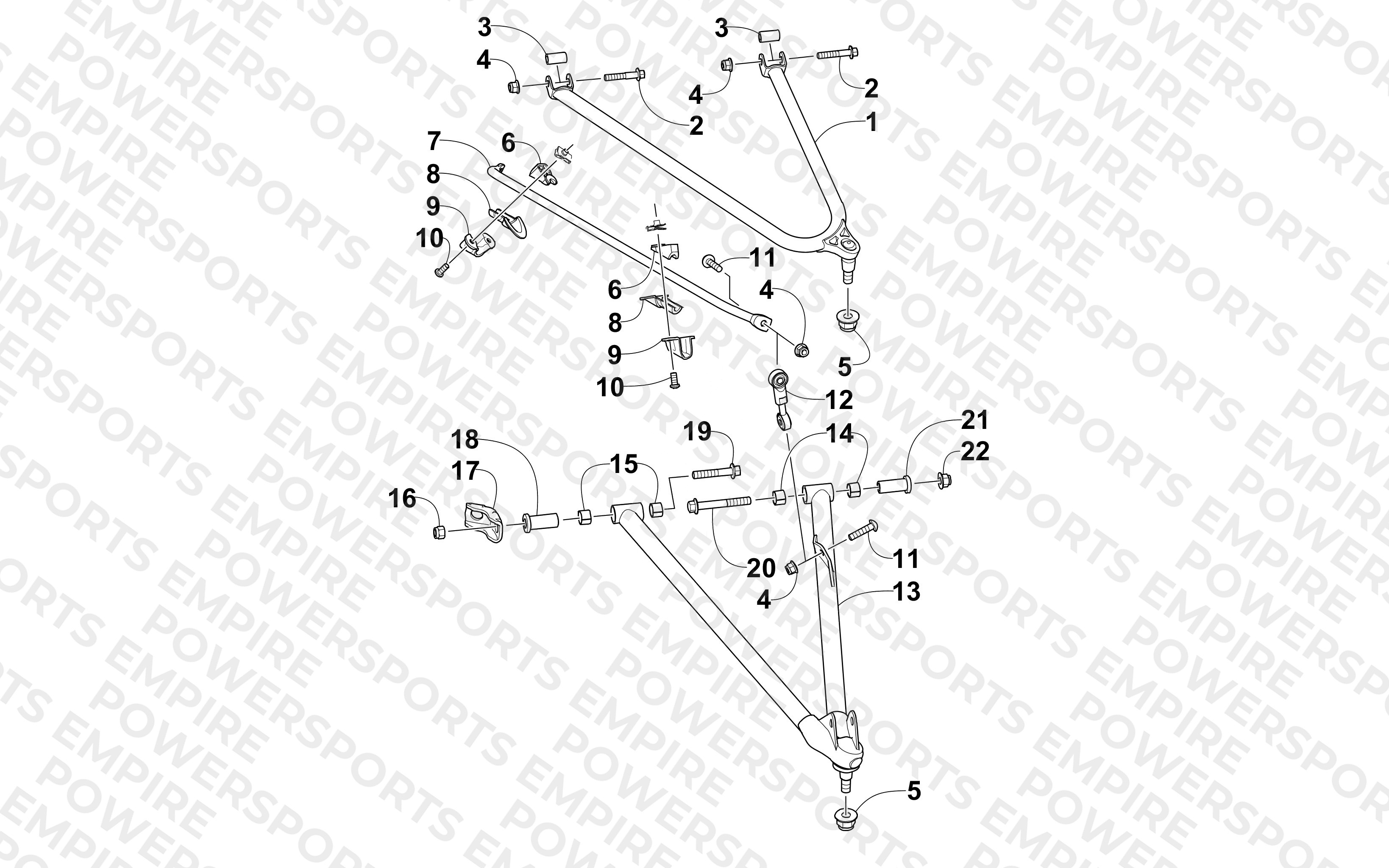 A-ARM AND SWAY BAR ASSEMBLY