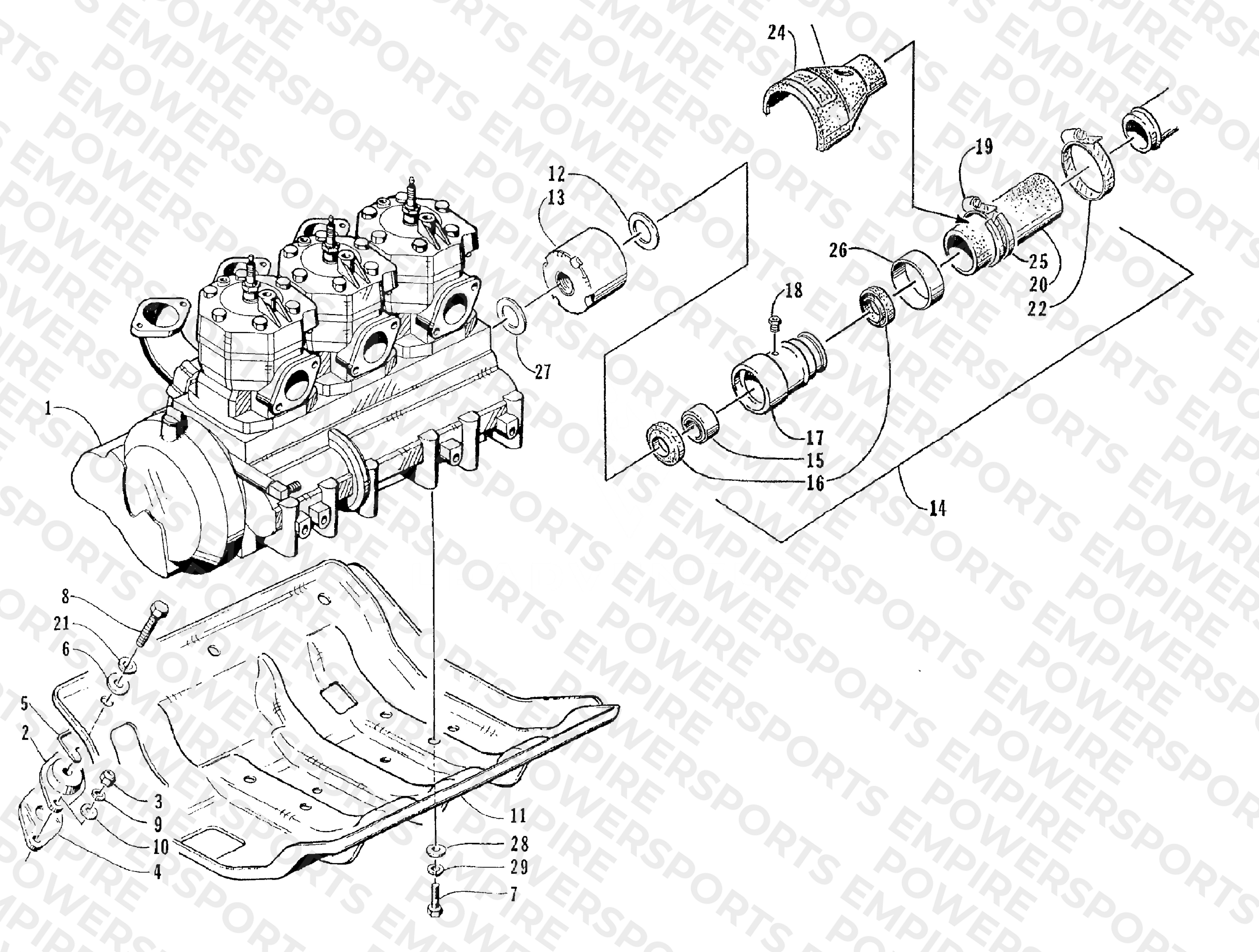 ENGINE AND RELATED ASSEMBLY