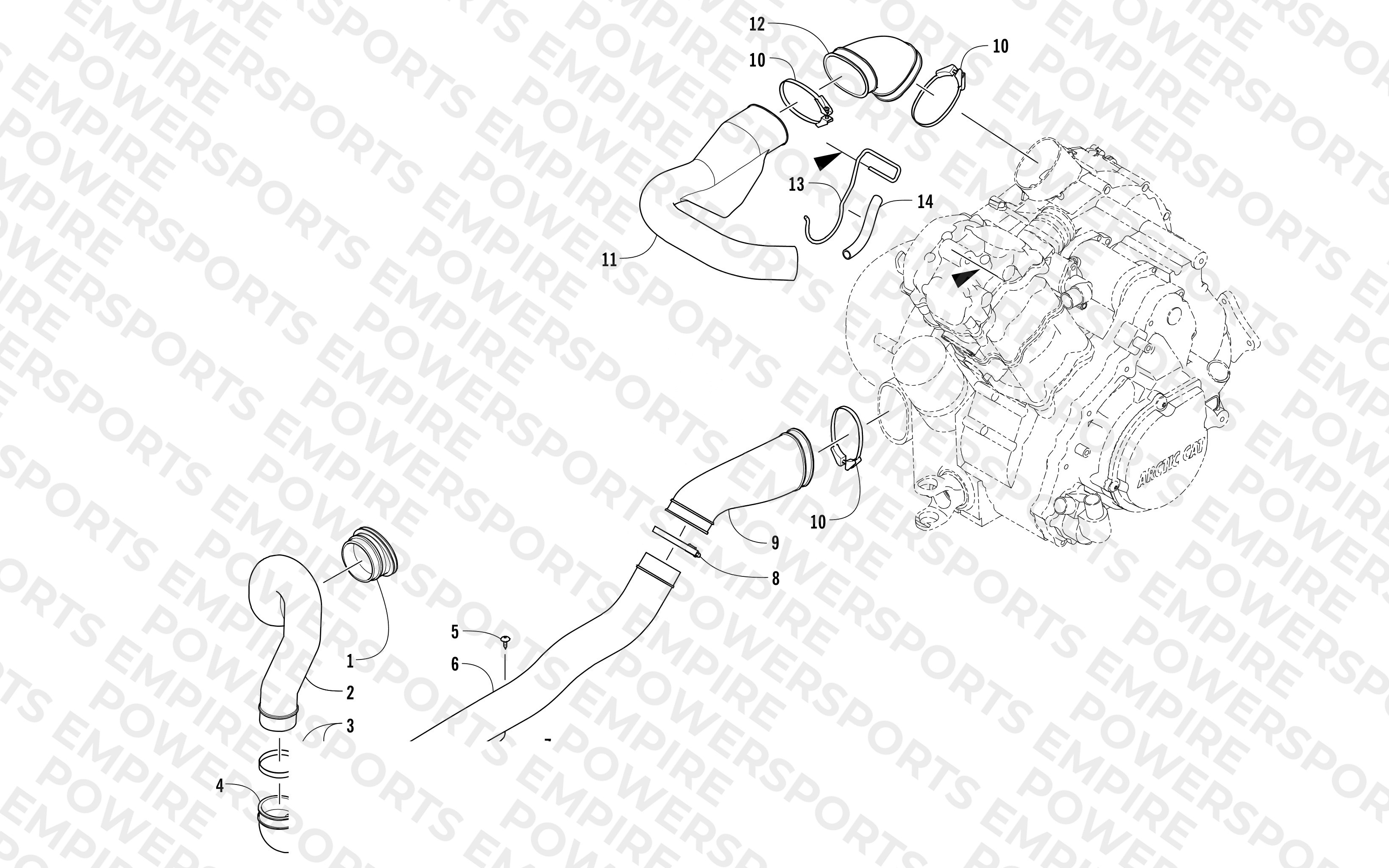 CASE/BELT COOLING ASSEMBLY