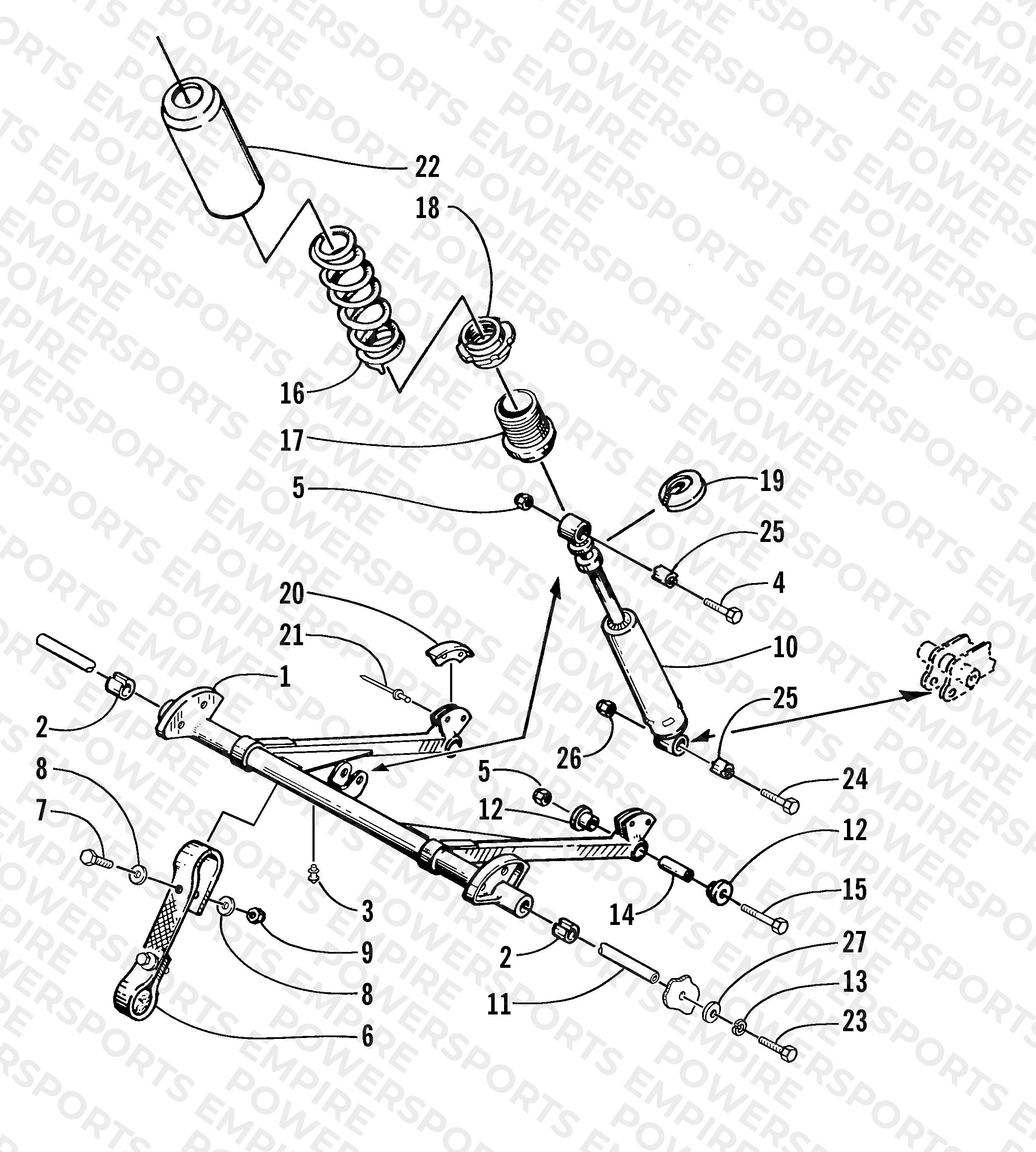 REAR SUSPENSION/FRONT ARM ASSEMBLY