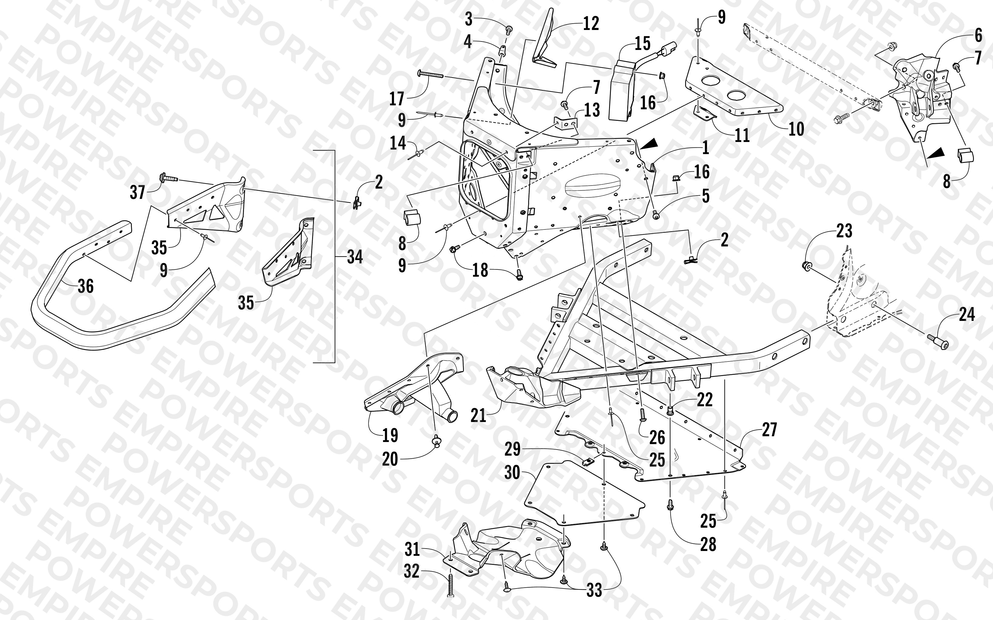 FRONT BUMPER AND FRAME ASSEMBLY