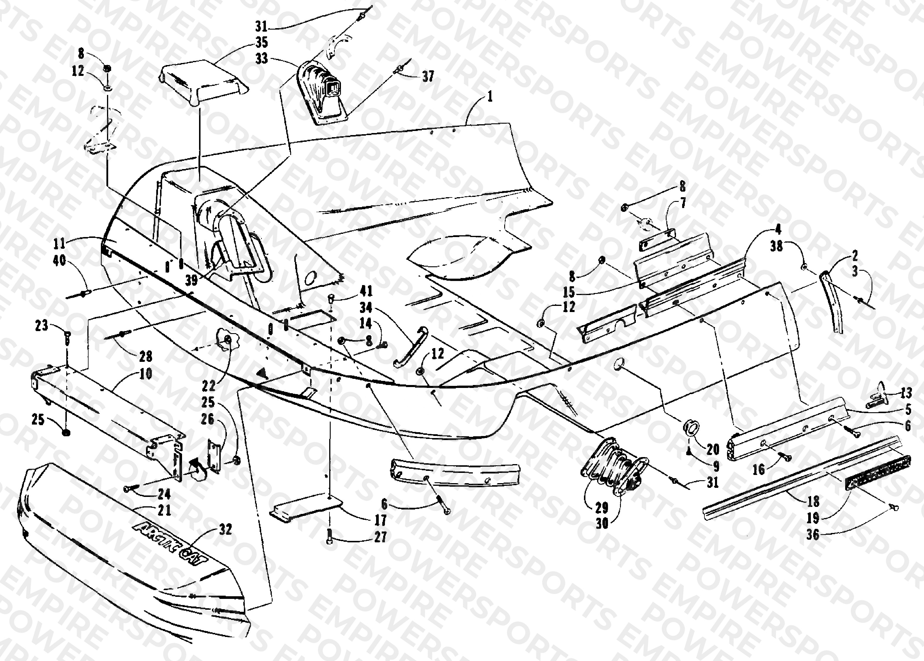 BELLY PAN AND NOSE CONE ASSEMBLIES