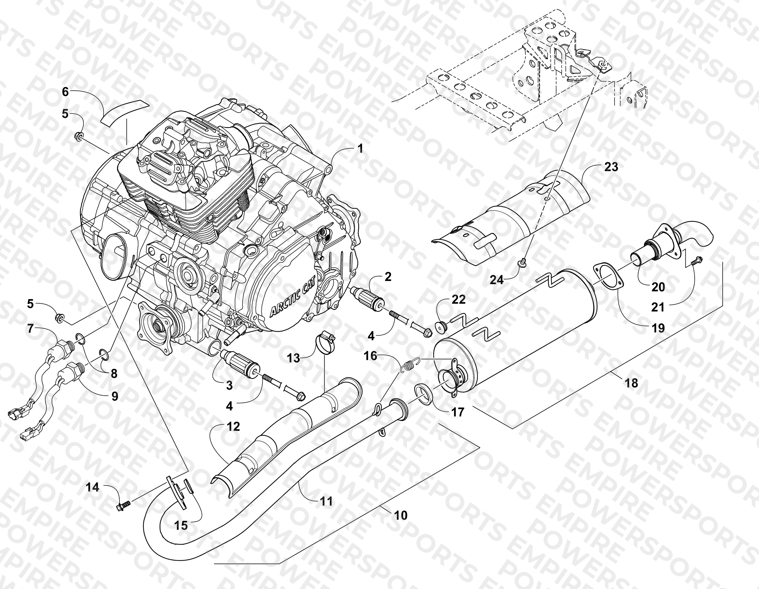ENGINE AND EXHAUST