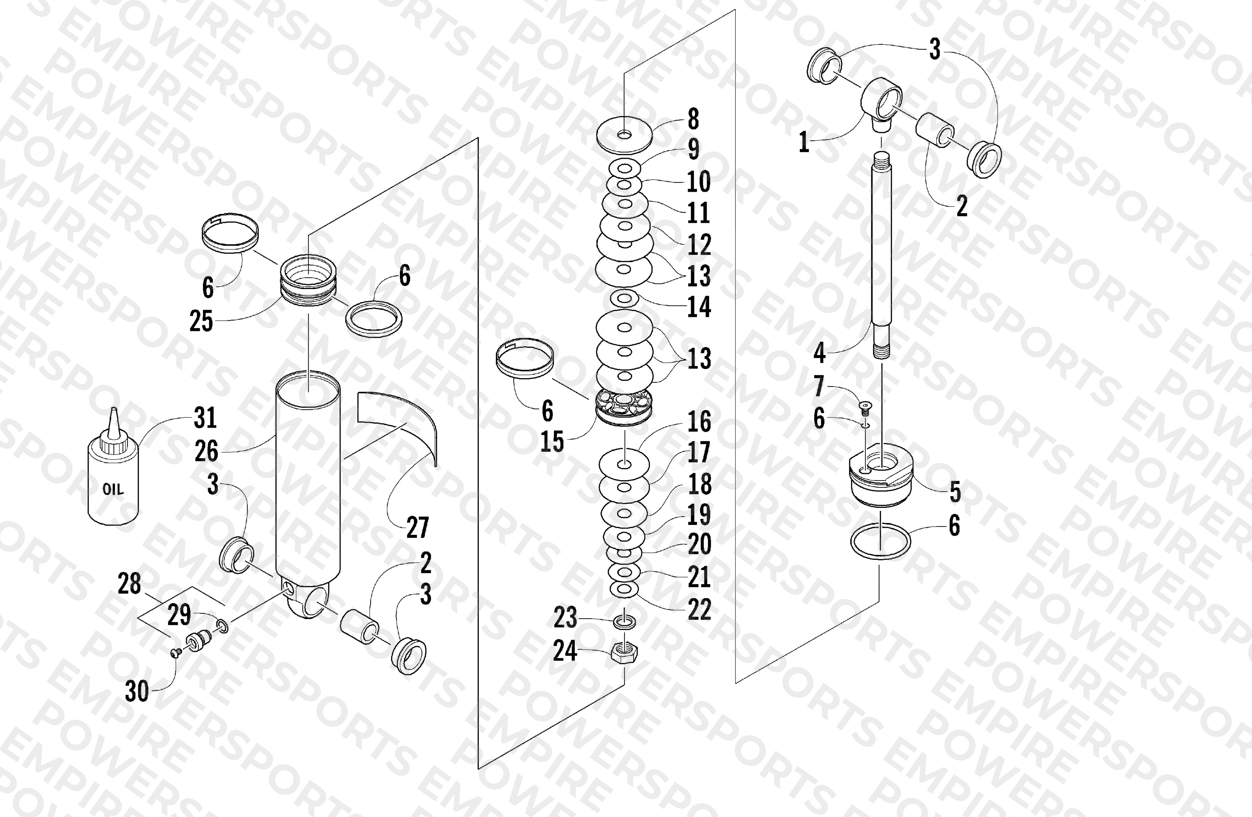 REAR SUSPENSION REAR ARM SHOCK ABSORBER