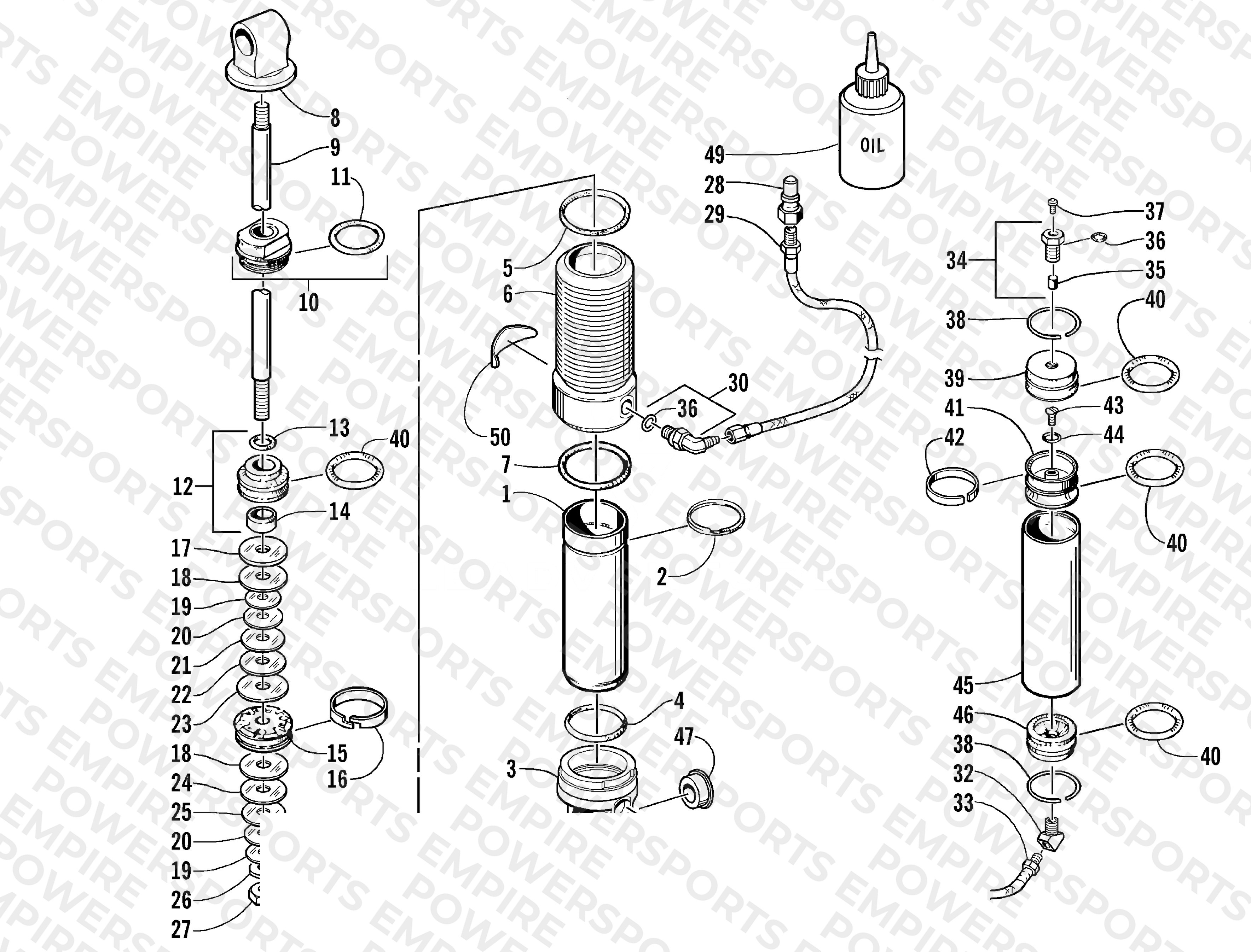 REAR SUSPENSION FRONT ARM SHOCK ABSORBER (LE)